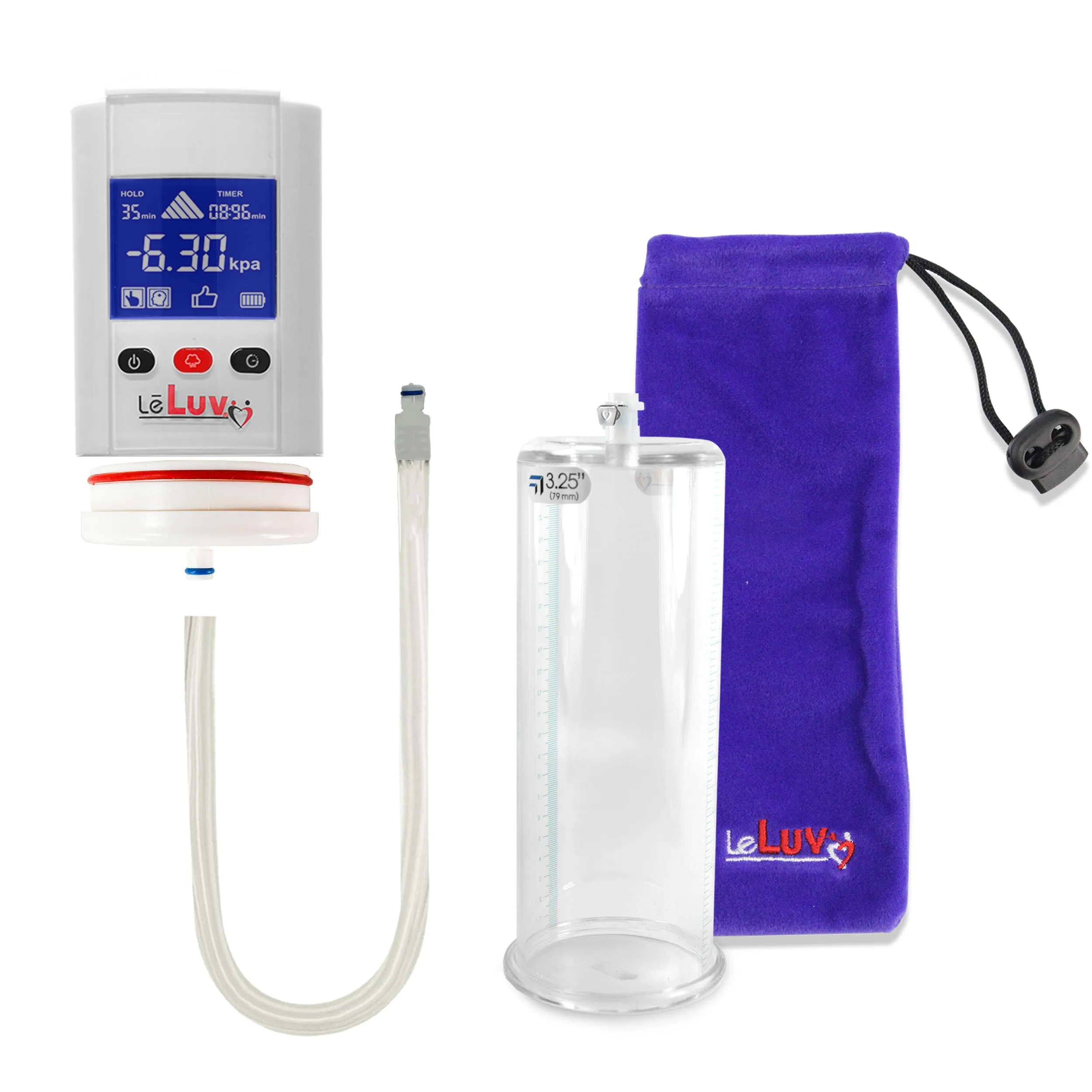 iPump Penis Pump | Smart LCD Head with Adapter | 9"/12" Length x 1.35"-5.0" Diameter