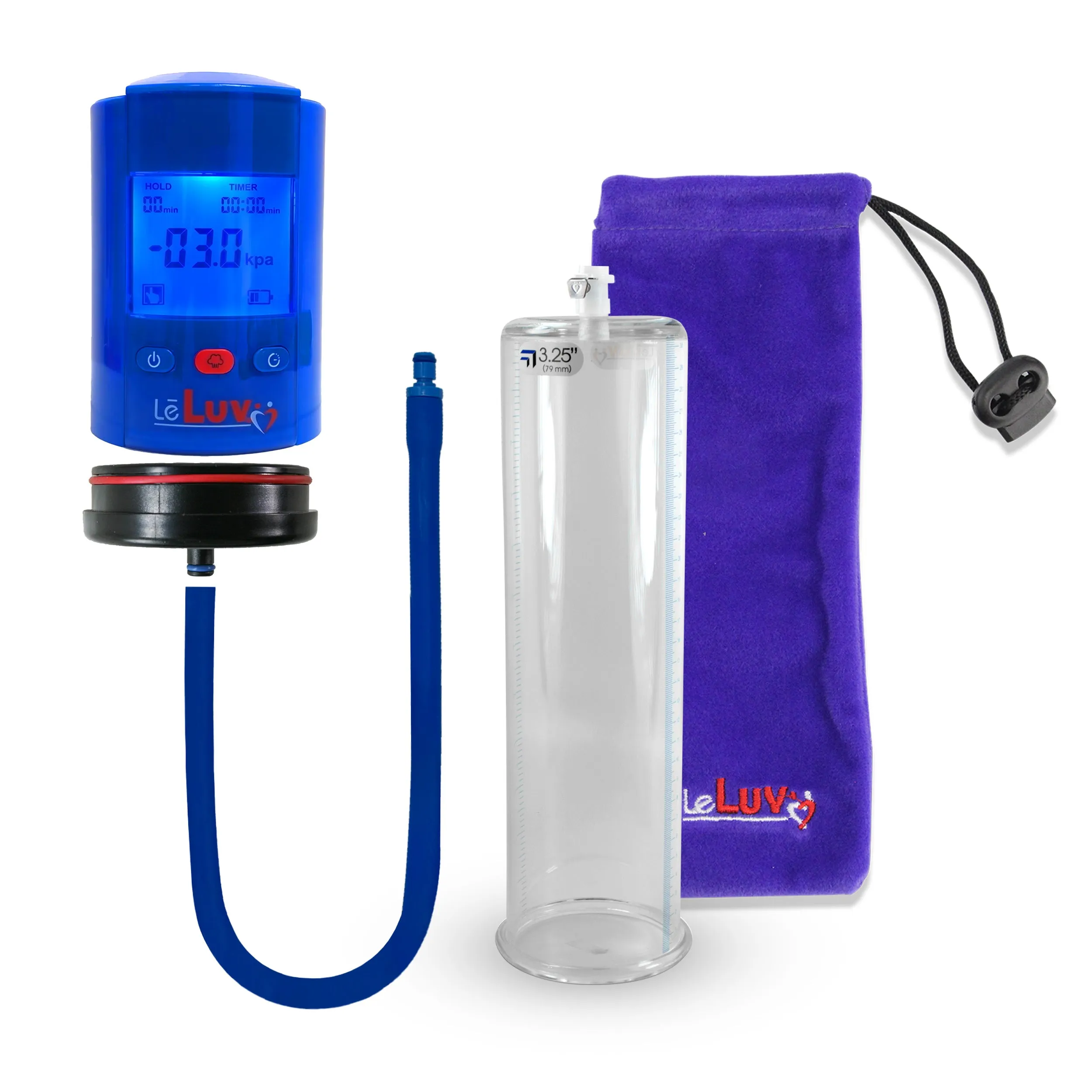 iPump Penis Pump | Smart LCD Head with Adapter | 9"/12" Length x 1.35"-5.0" Diameter