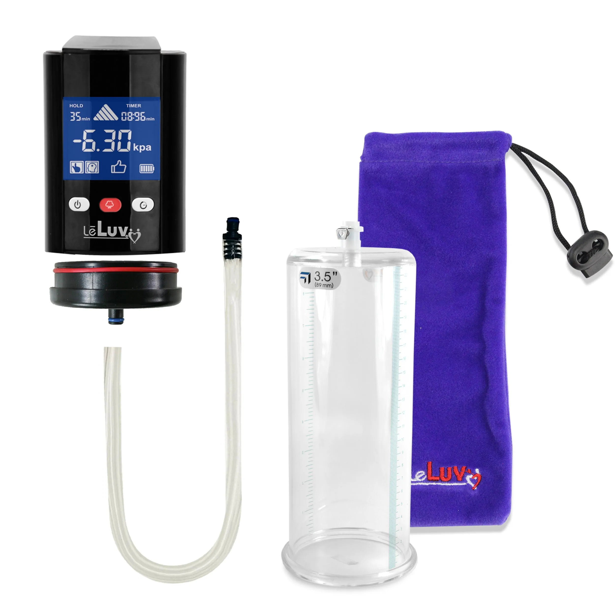 iPump Penis Pump | Smart LCD Head with Adapter | 9"/12" Length x 1.35"-5.0" Diameter