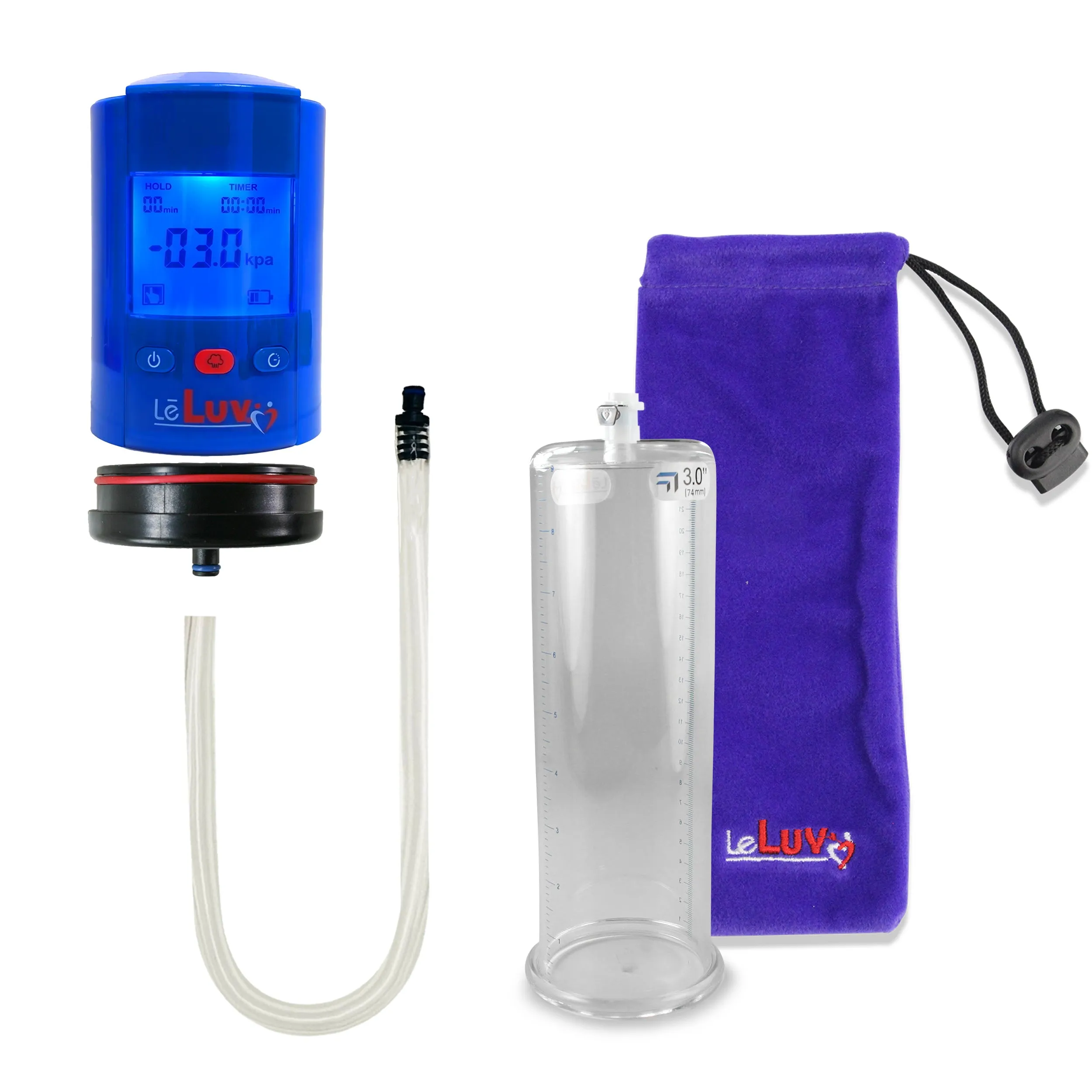 iPump Penis Pump | Smart LCD Head with Adapter | 9"/12" Length x 1.35"-5.0" Diameter