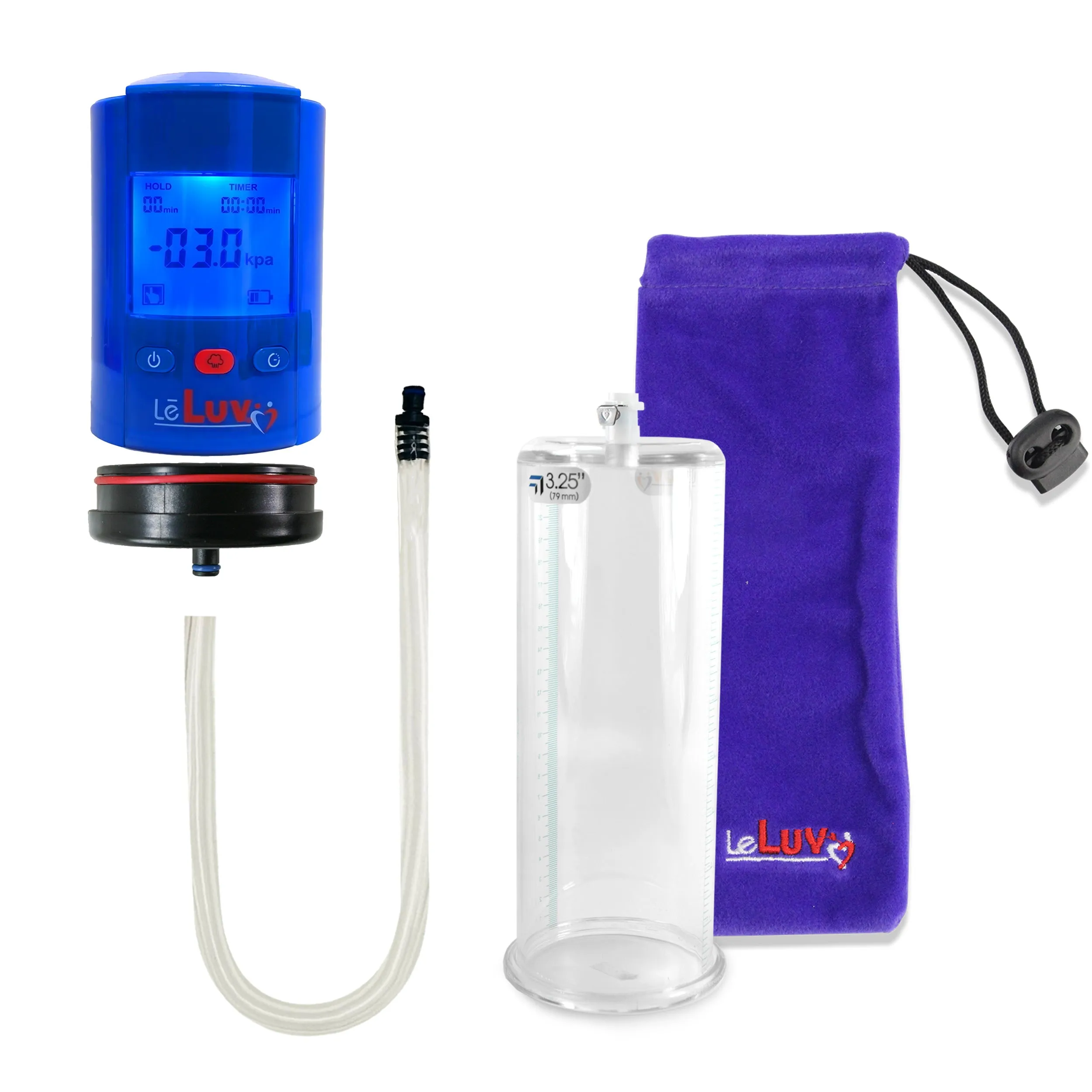 iPump Penis Pump | Smart LCD Head with Adapter | 9"/12" Length x 1.35"-5.0" Diameter