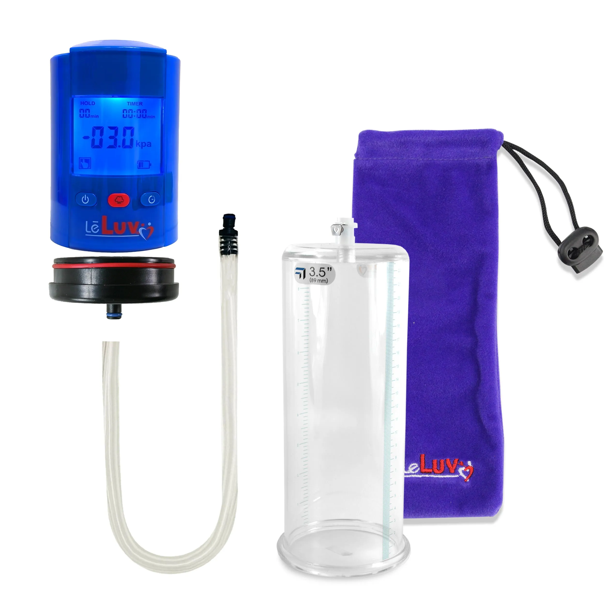 iPump Penis Pump | Smart LCD Head with Adapter | 9"/12" Length x 1.35"-5.0" Diameter