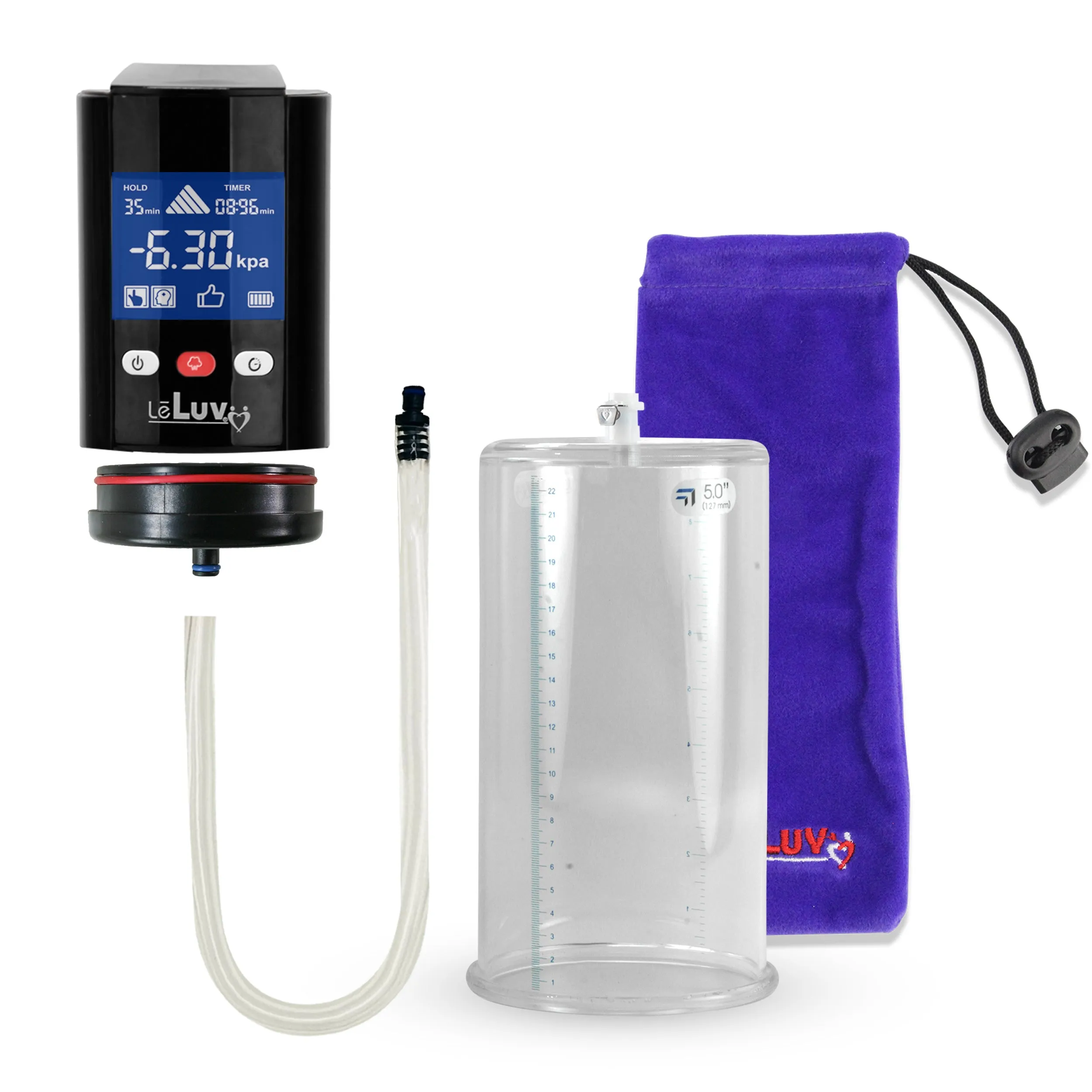 iPump Penis Pump | Smart LCD Head with Adapter | 9"/12" Length x 1.35"-5.0" Diameter