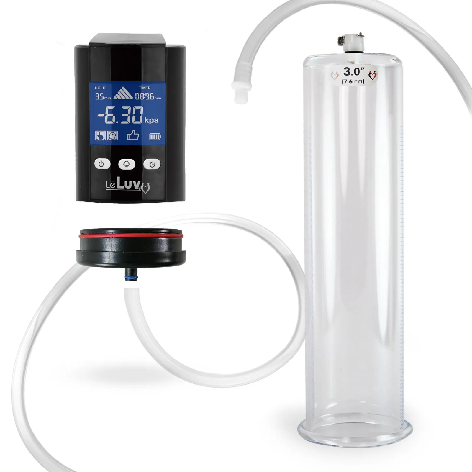 iPump Penis Pump | Smart LCD Head with Adapter | 9"/12" Length x 1.35"-5.0" Diameter