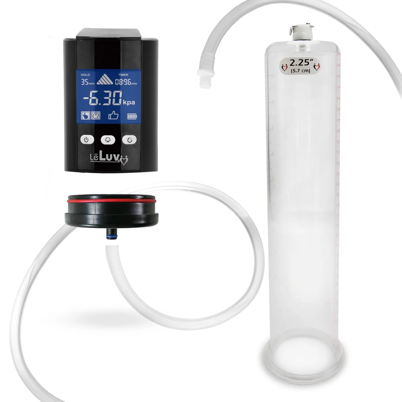 iPump Penis Pump | Smart LCD Head with Adapter | 9"/12" Length x 1.35"-5.0" Diameter