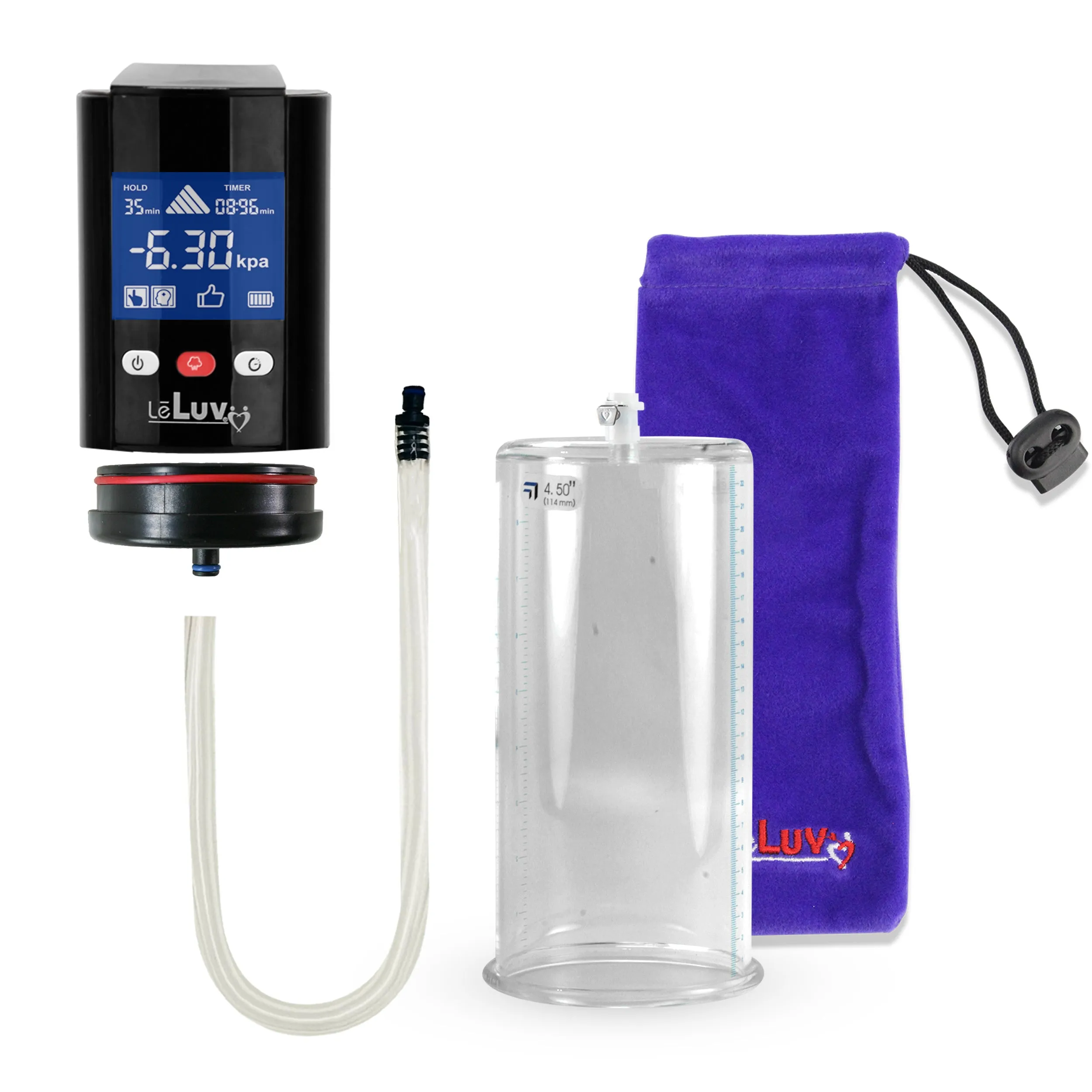 iPump Penis Pump | Smart LCD Head with Adapter | 9"/12" Length x 1.35"-5.0" Diameter