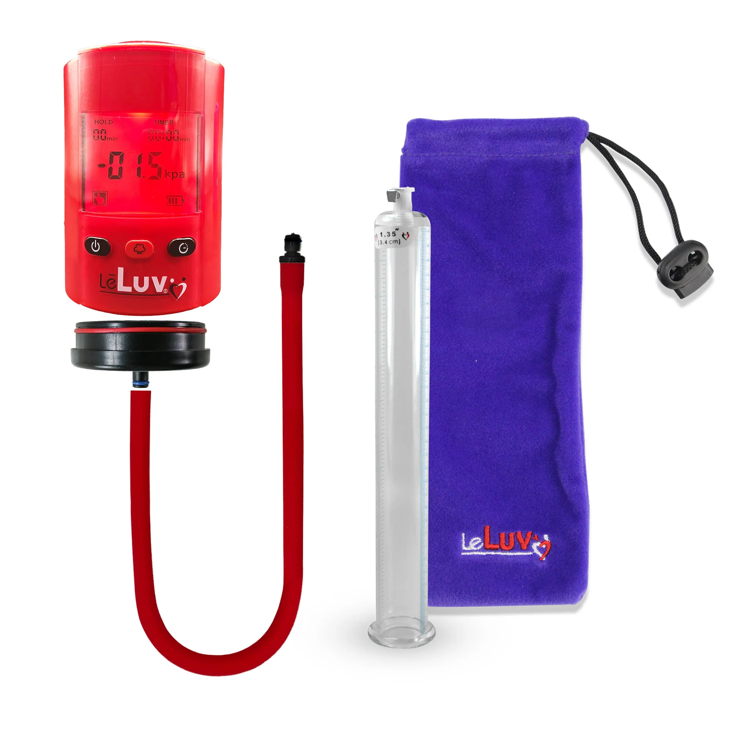 iPump Penis Pump | Smart LCD Head with Adapter | 9"/12" Length x 1.35"-5.0" Diameter