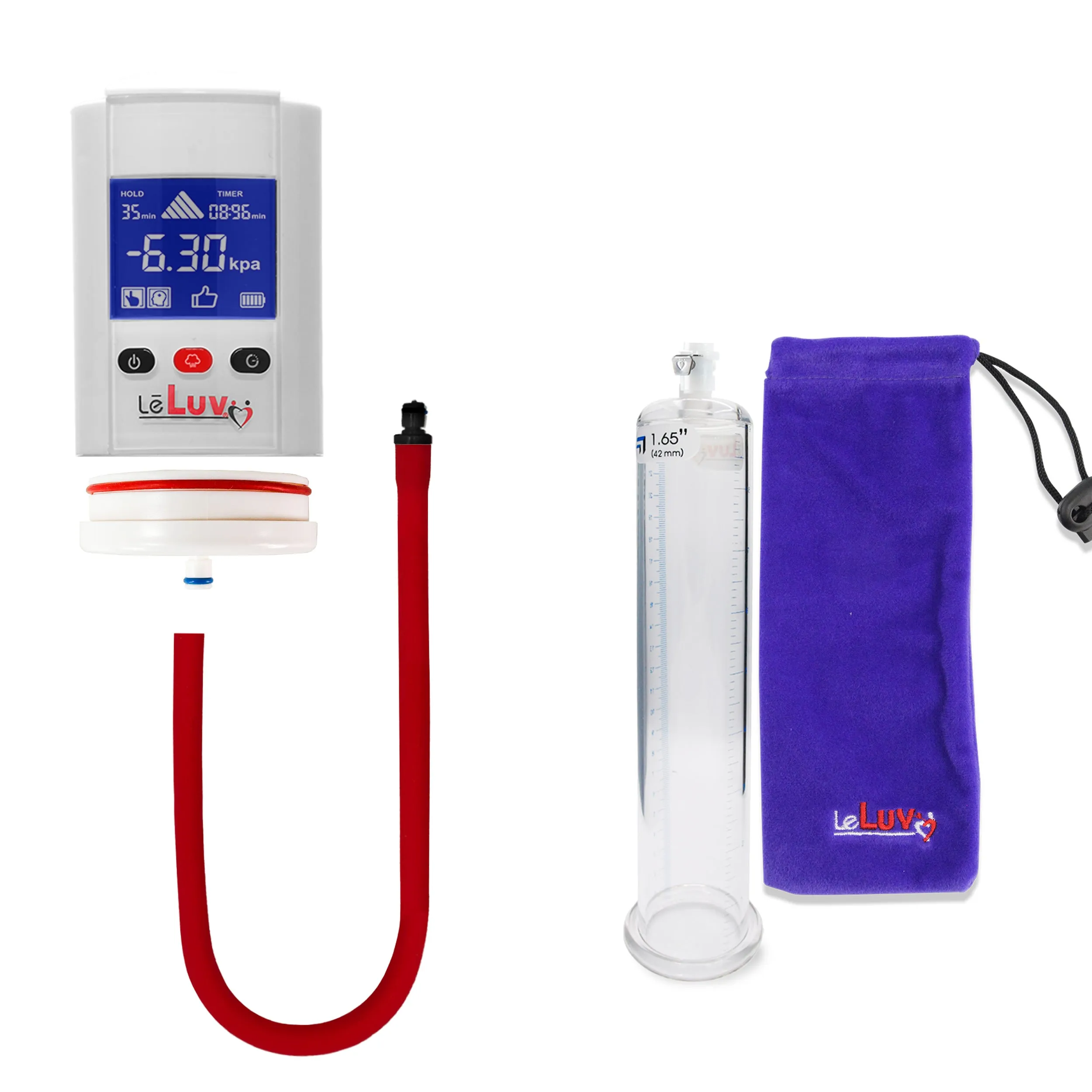 iPump Penis Pump | Smart LCD Head with Adapter | 9"/12" Length x 1.35"-5.0" Diameter