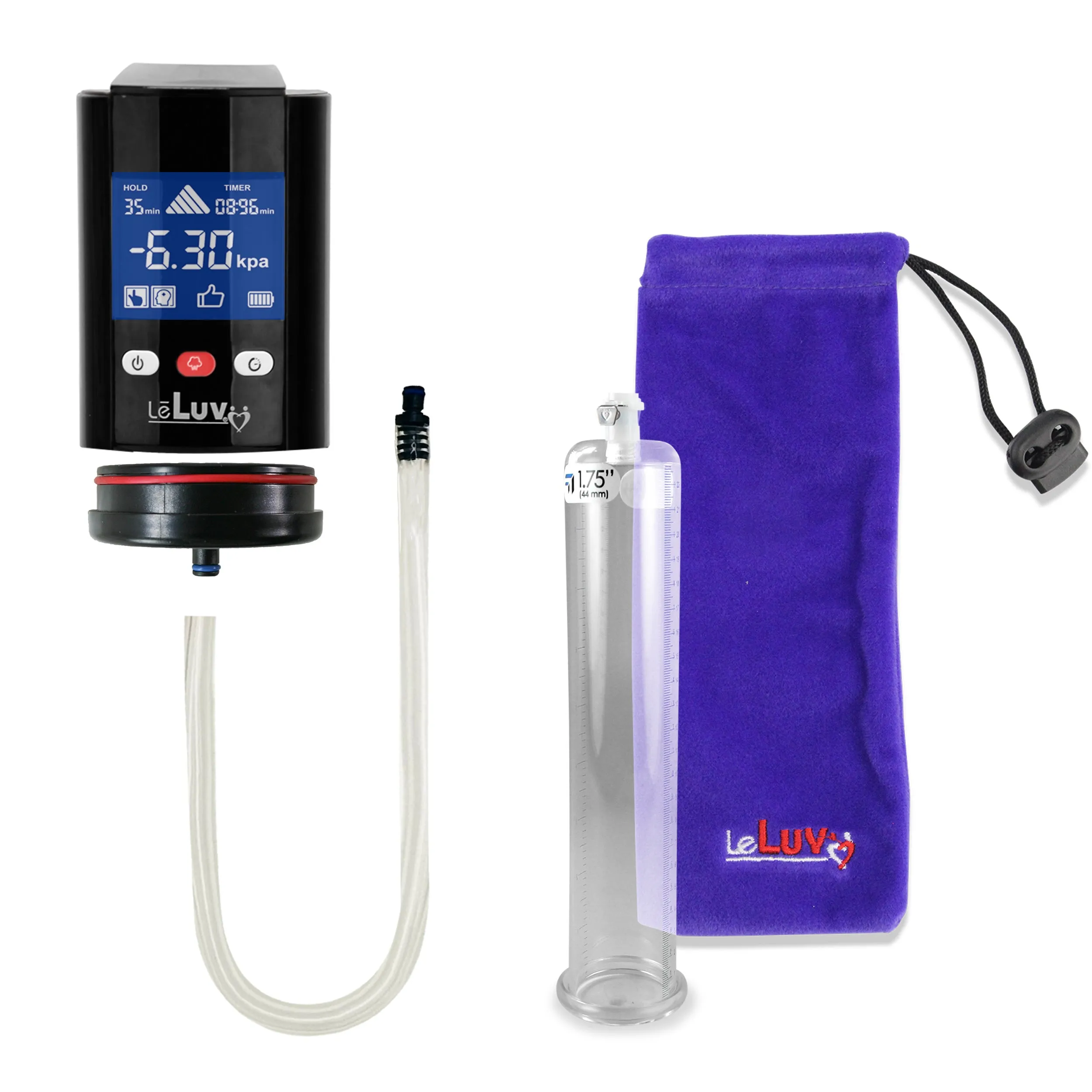 iPump Penis Pump | Smart LCD Head with Adapter | 9"/12" Length x 1.35"-5.0" Diameter