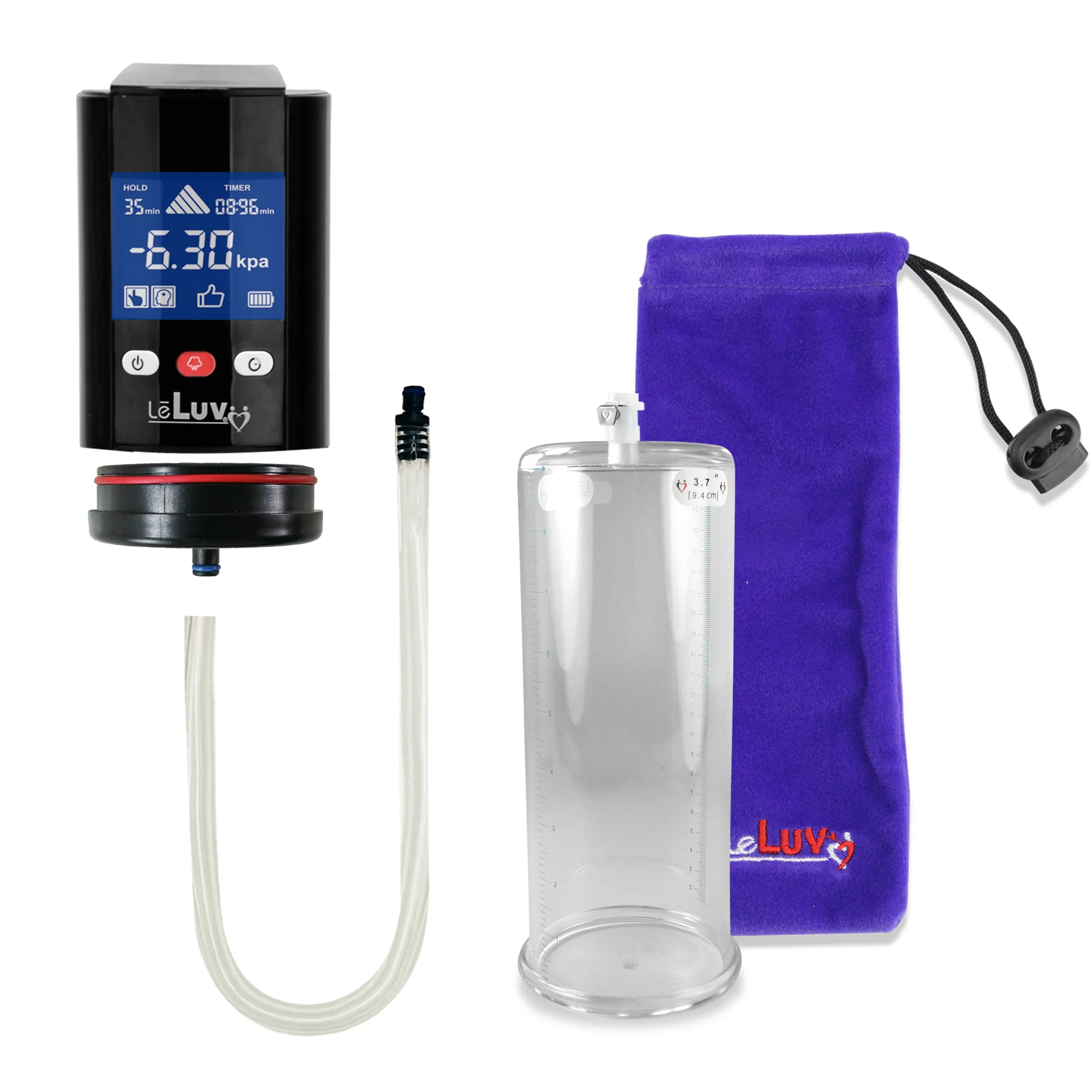 iPump Penis Pump | Smart LCD Head with Adapter | 9"/12" Length x 1.35"-5.0" Diameter