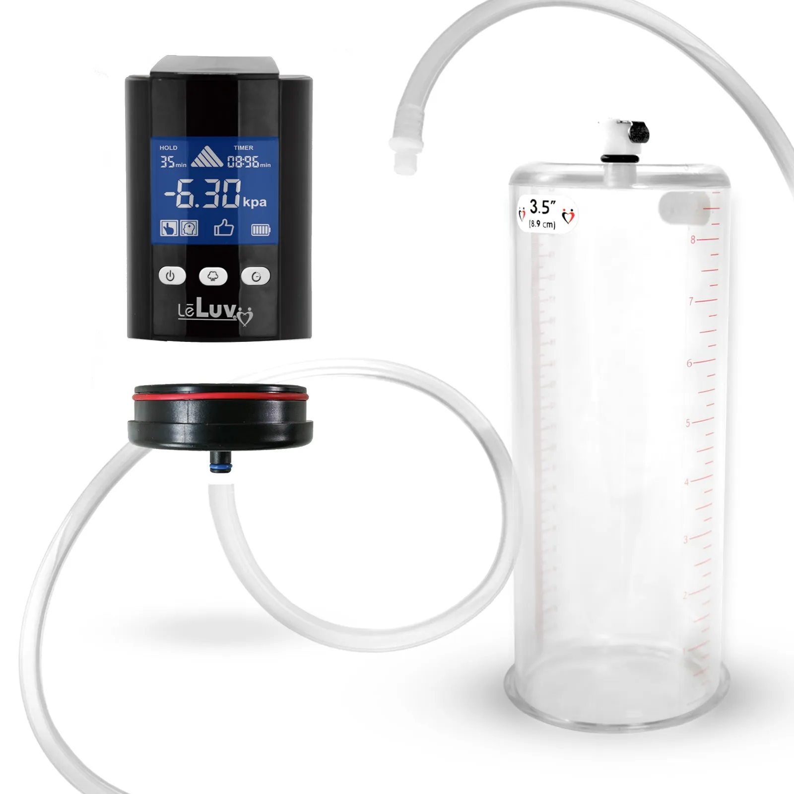 iPump Penis Pump | Smart LCD Head with Adapter | 9"/12" Length x 1.35"-5.0" Diameter