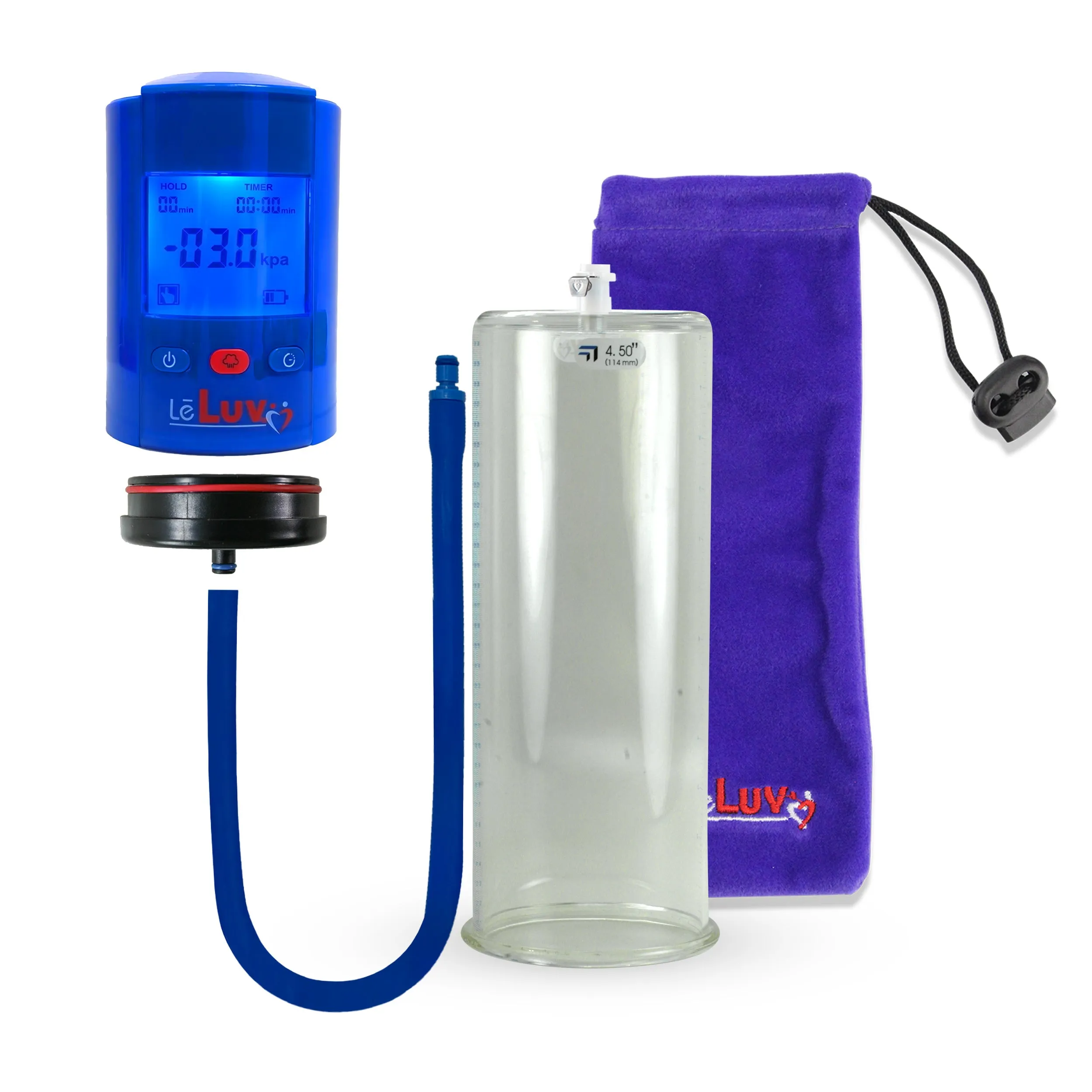 iPump Penis Pump | Smart LCD Head with Adapter | 9"/12" Length x 1.35"-5.0" Diameter