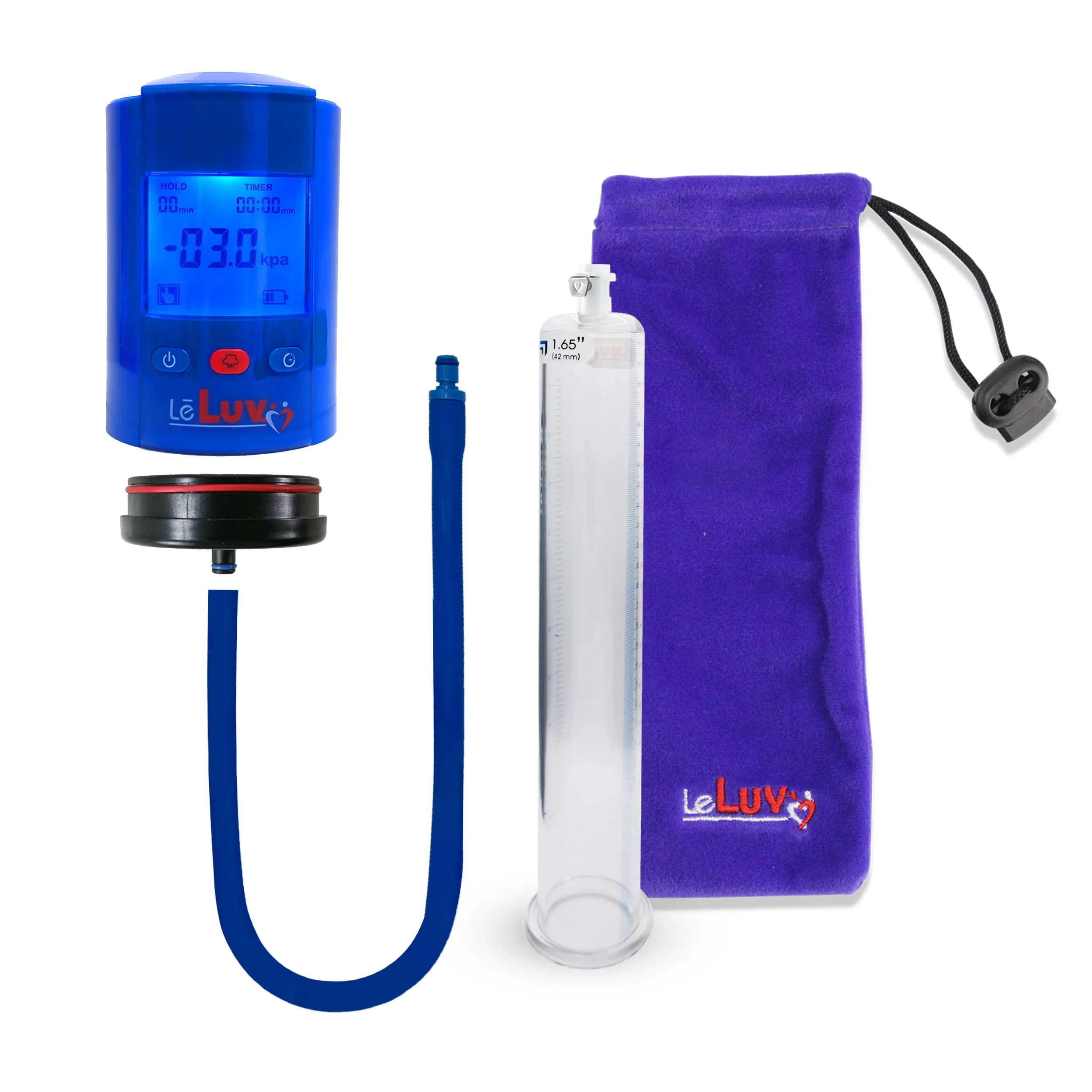 iPump Penis Pump | Smart LCD Head with Adapter | 9"/12" Length x 1.35"-5.0" Diameter