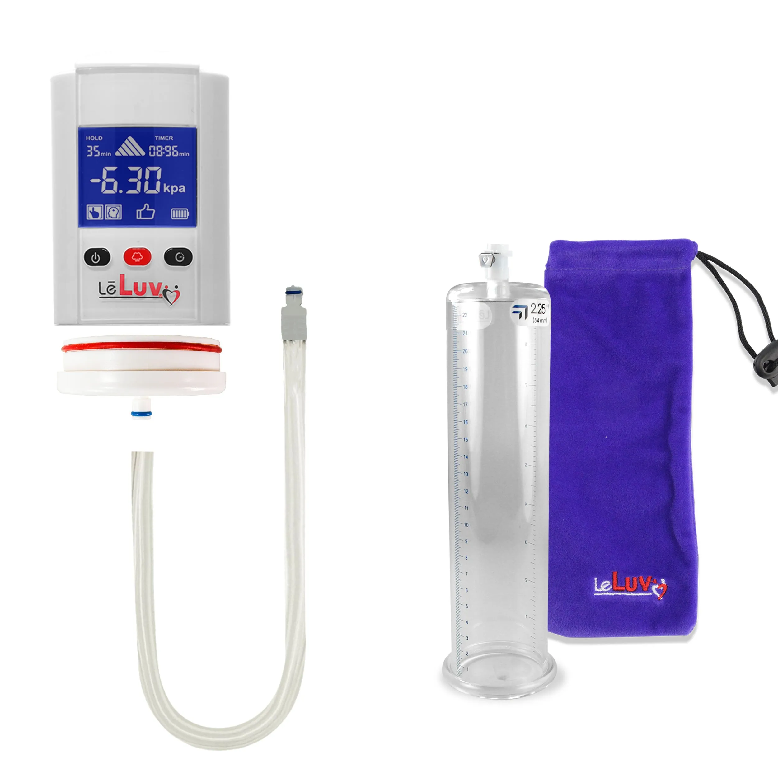 iPump Penis Pump | Smart LCD Head with Adapter | 9"/12" Length x 1.35"-5.0" Diameter