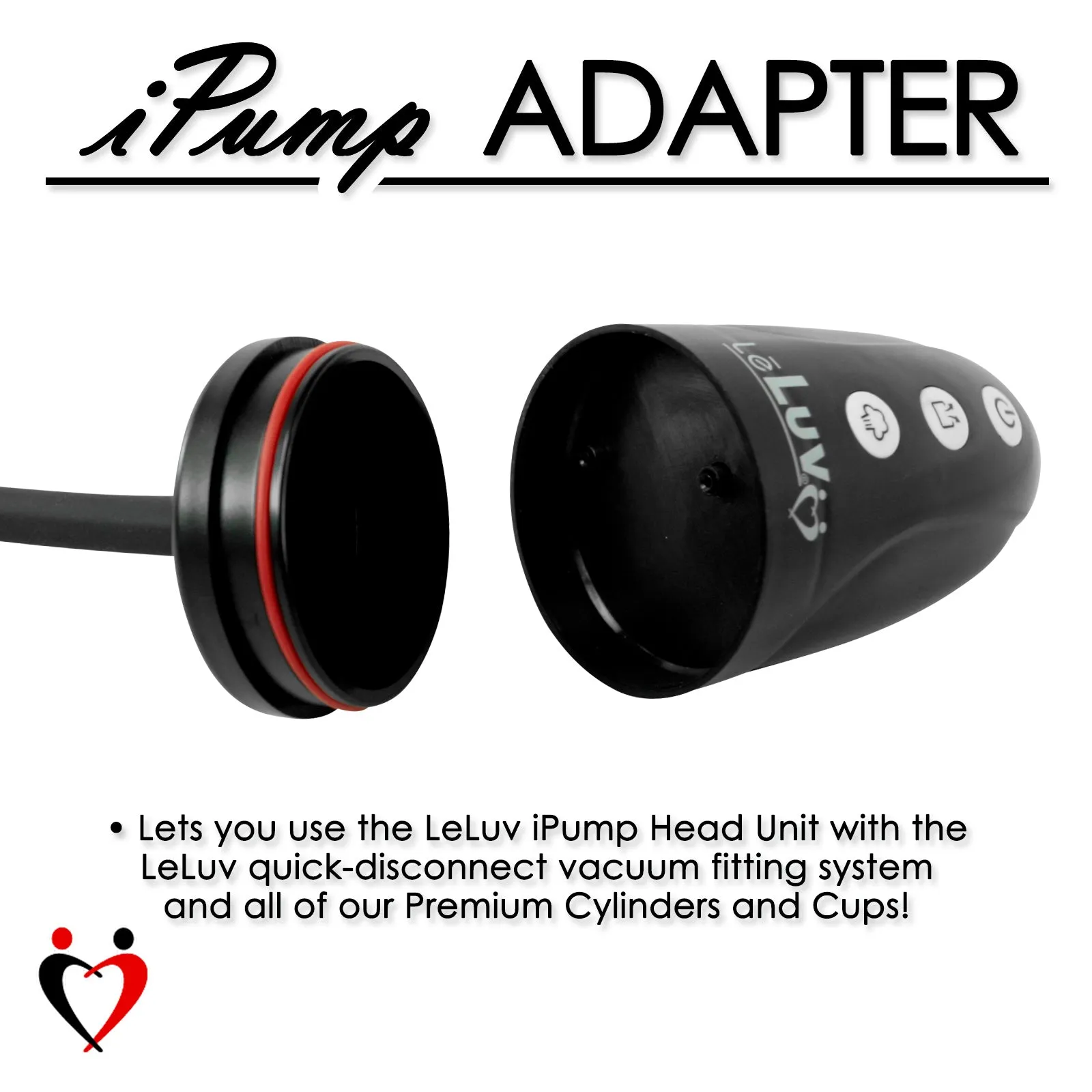 iPump Penis Pump | Smart LCD Head with Adapter | 9"/12" Length x 1.75"-2.50" Diameter Wide Flange Cylinder