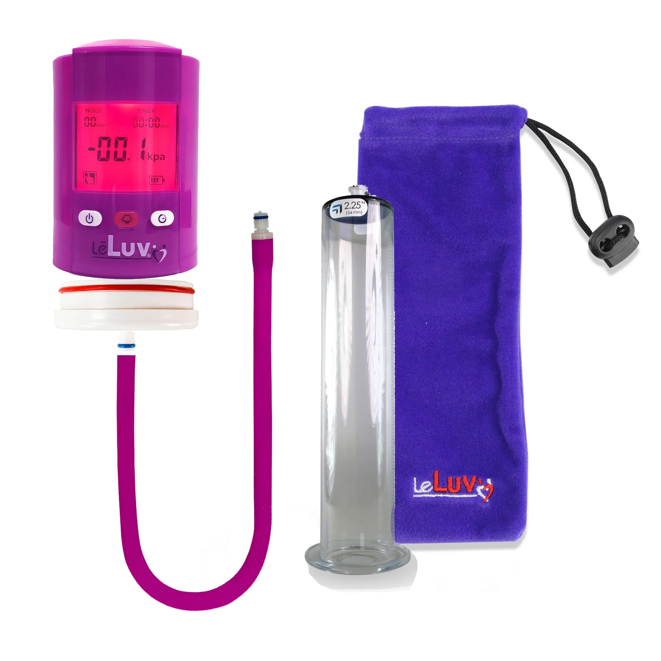 iPump Penis Pump | Smart LCD Head with Adapter | 9"/12" Length x 1.75"-2.50" Diameter Wide Flange Cylinder