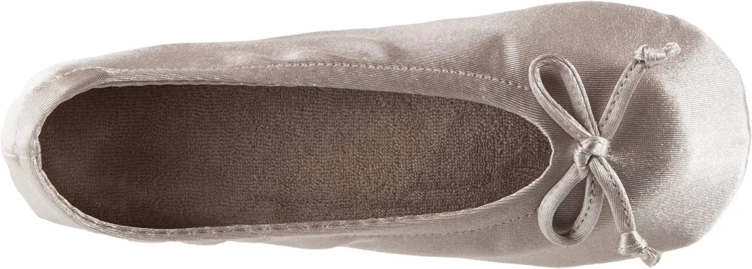 Isotoner Women's Classic Satin Ballerina Slipper