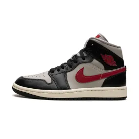 Jordan 1 Mid Black College Grey Gym Red (W)