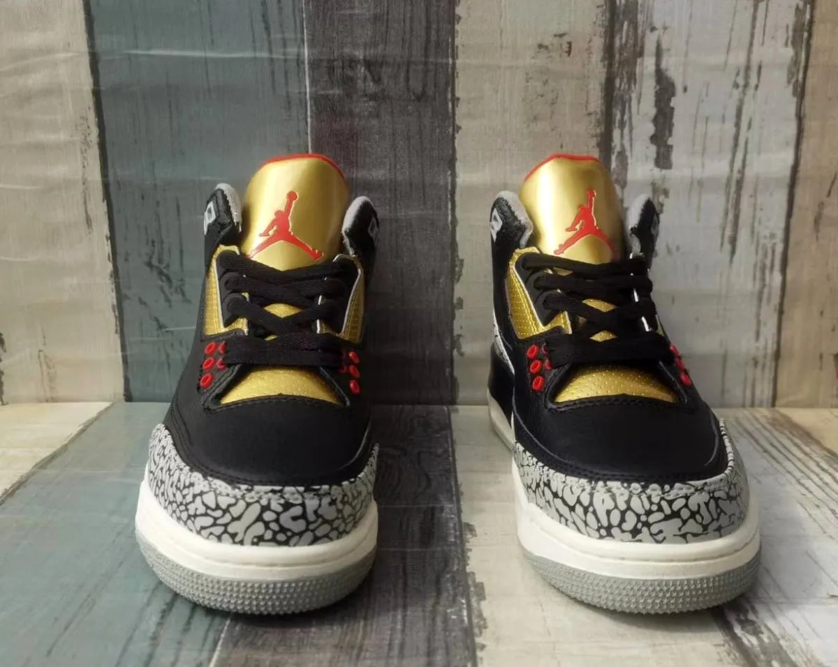 JORDAN 3 x BLACK CEMENT GOLD