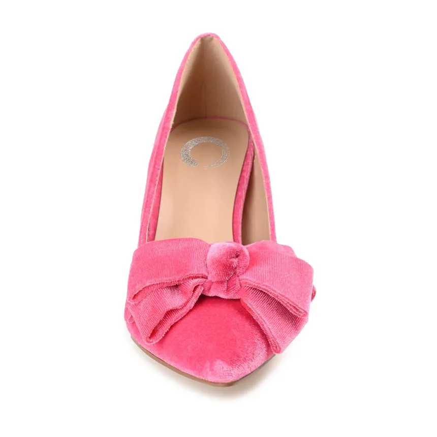 Journee Collection Women's Crystol Pump Pink