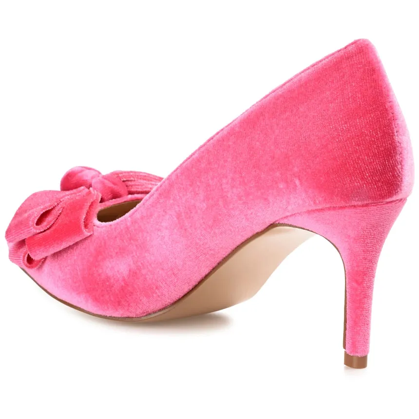 Journee Collection Women's Crystol Pump Pink