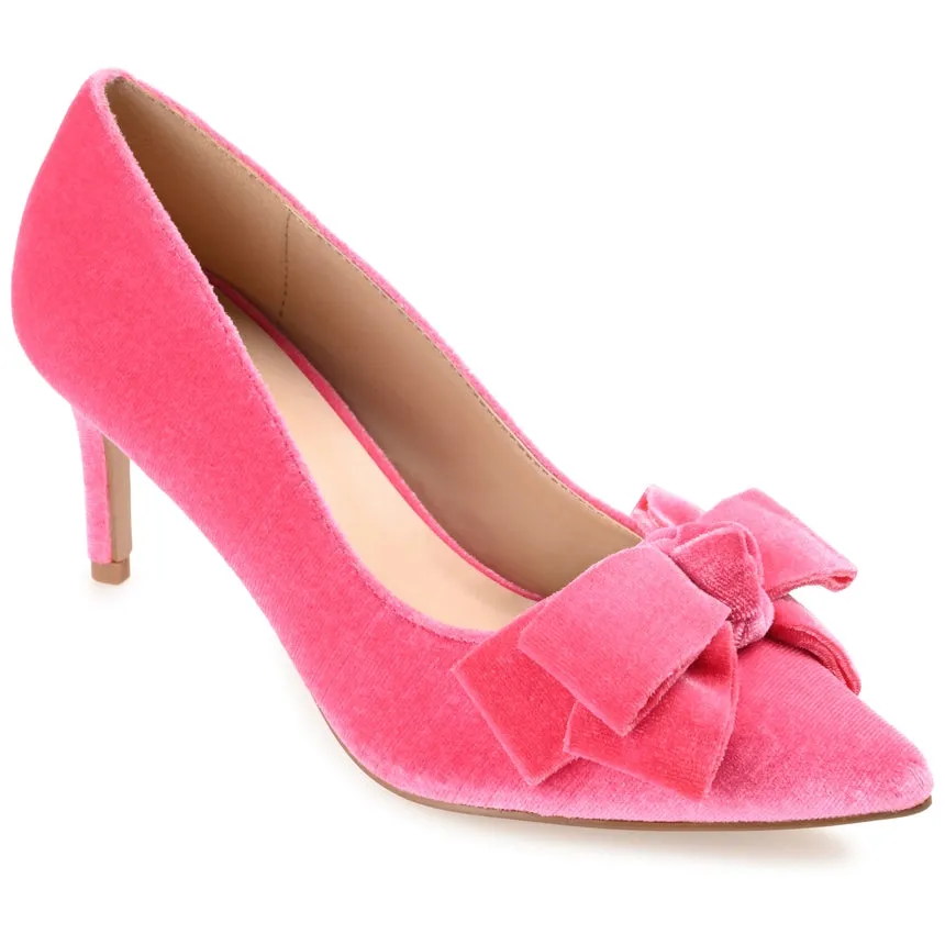 Journee Collection Women's Crystol Pump Pink