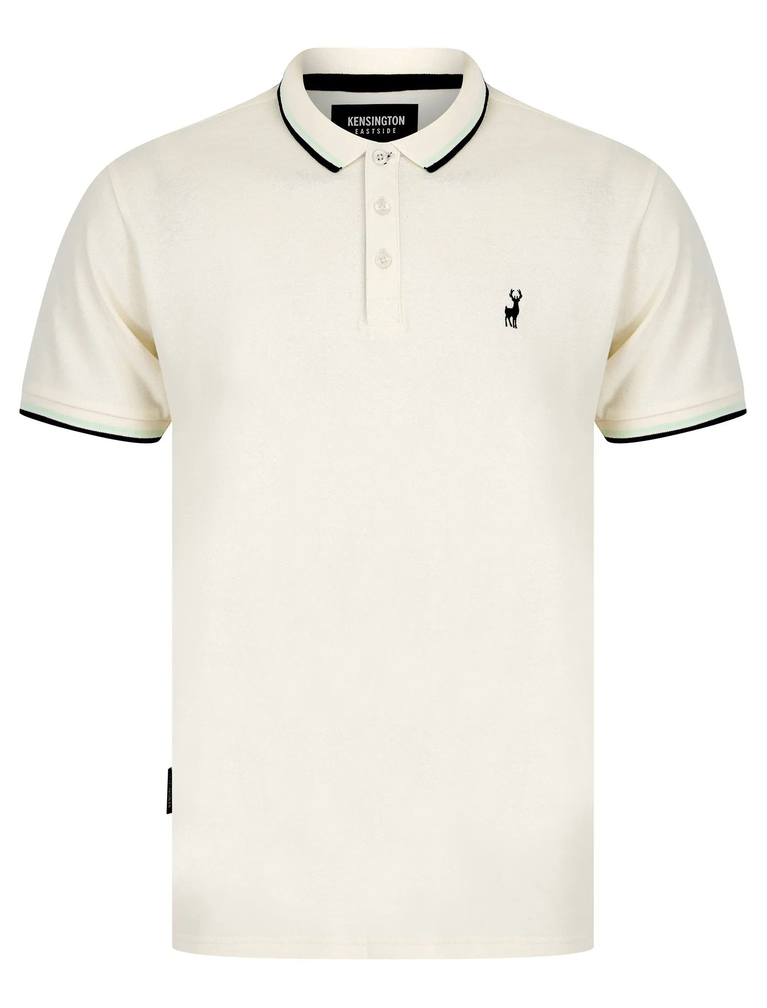 Kiso Cotton Pique Polo Shirt in Gardenia - Kensington Eastside