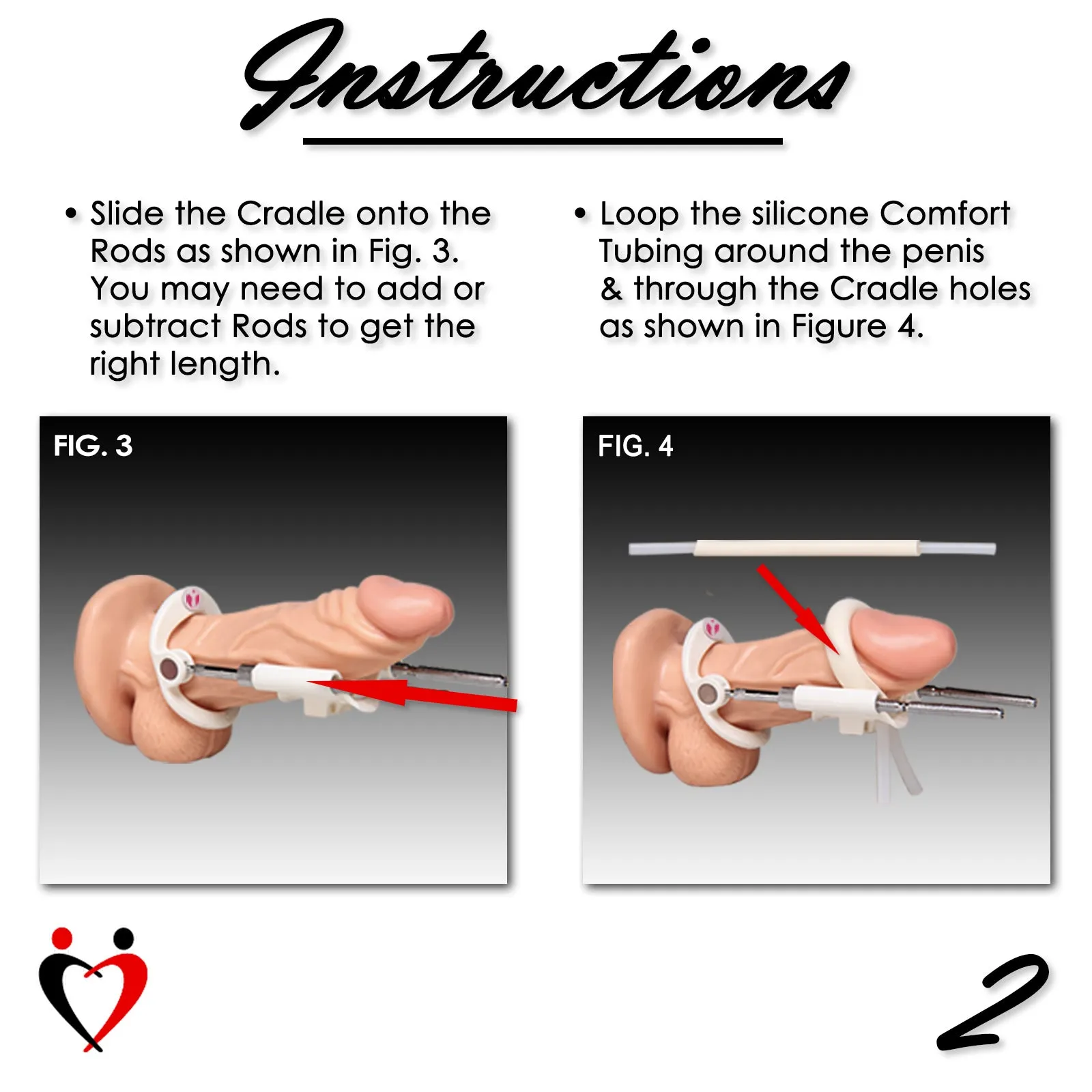 LeLuv 4 Pack of Replacement Silicone Restraint Rods OR Foam Cushions for SLIDER Penis Extenders