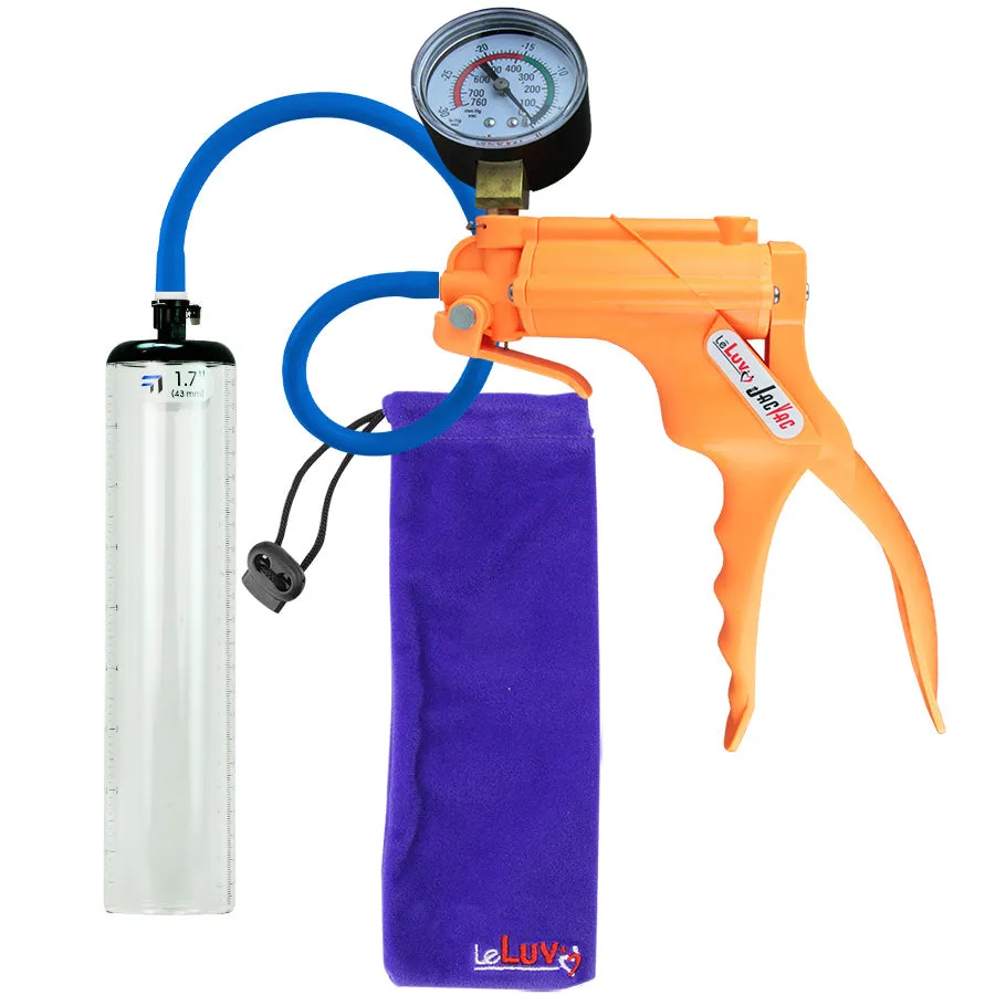 LeLuv JacVac Penis Pump - Swivel Gauge Options - Thick Wall, No Flange Cylinders