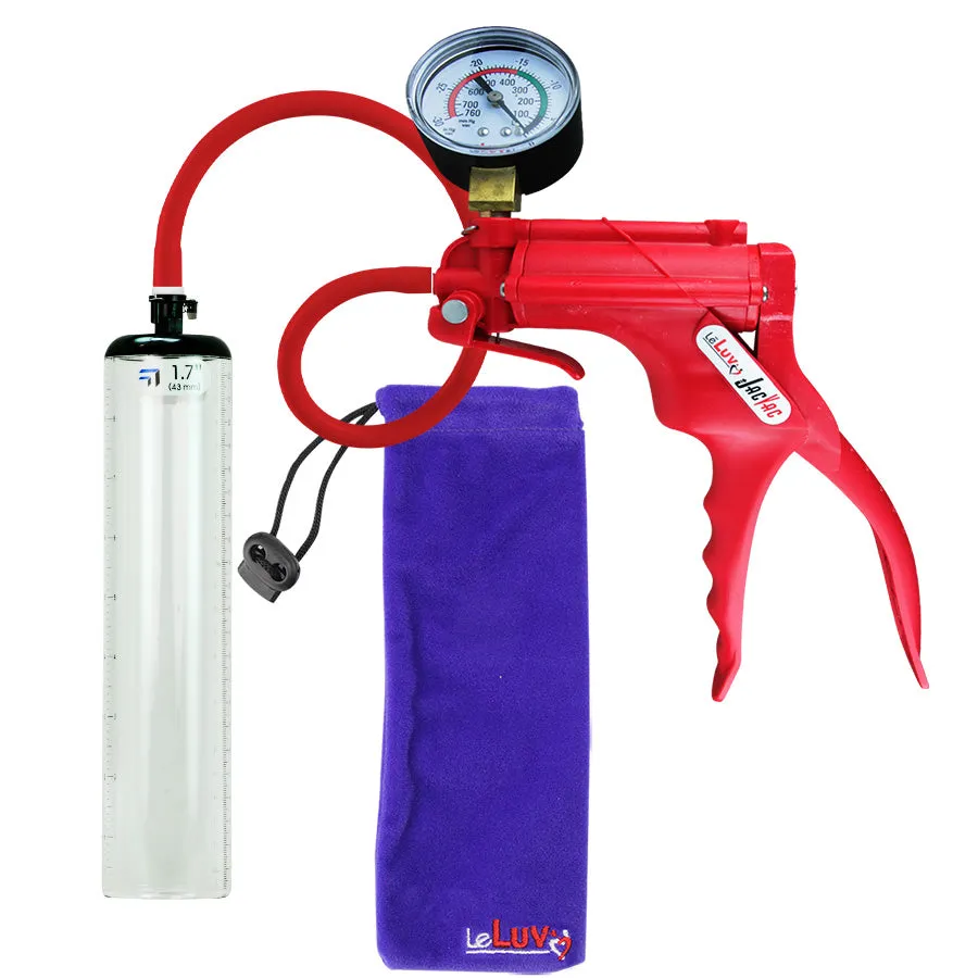 LeLuv JacVac Penis Pump - Swivel Gauge Options - Thick Wall, No Flange Cylinders