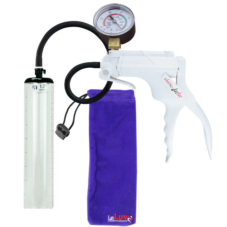 LeLuv JacVac Penis Pump - Swivel Gauge Options - Thick Wall, No Flange Cylinders