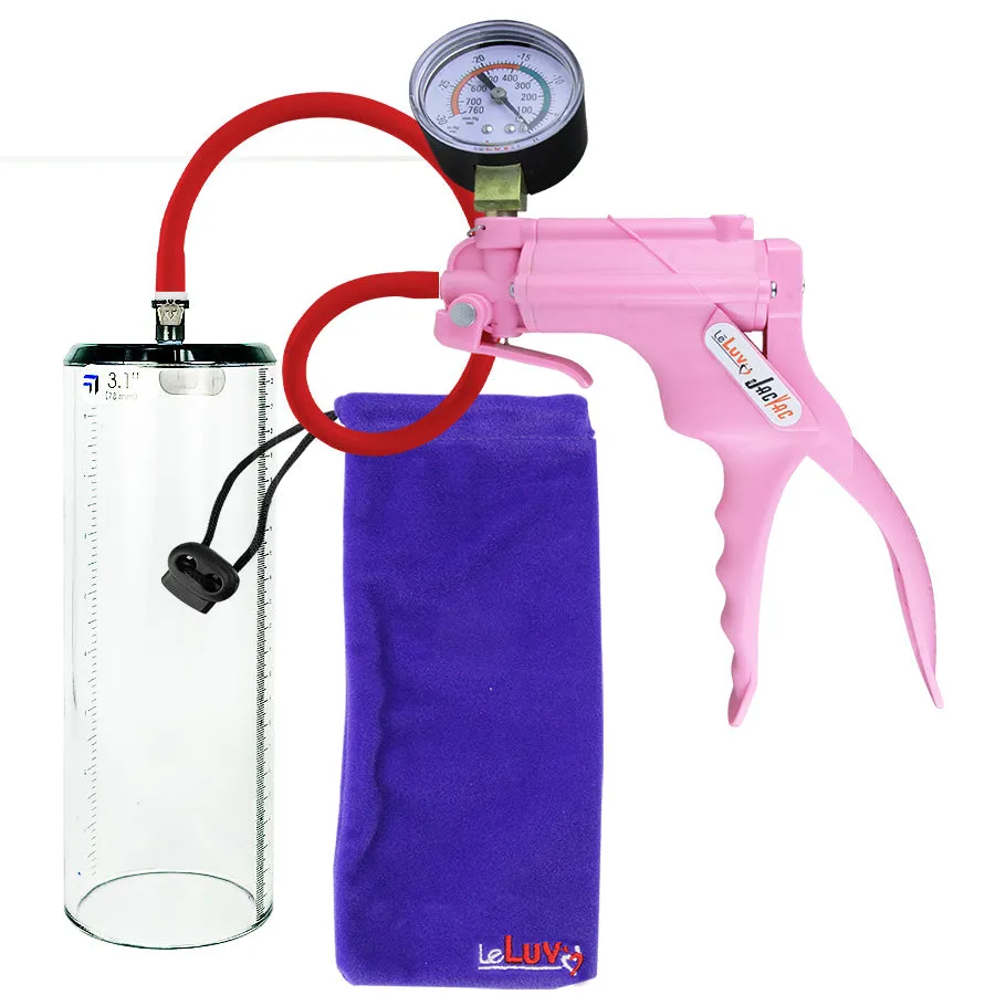 LeLuv JacVac Penis Pump - Swivel Gauge Options - Thick Wall, No Flange Cylinders