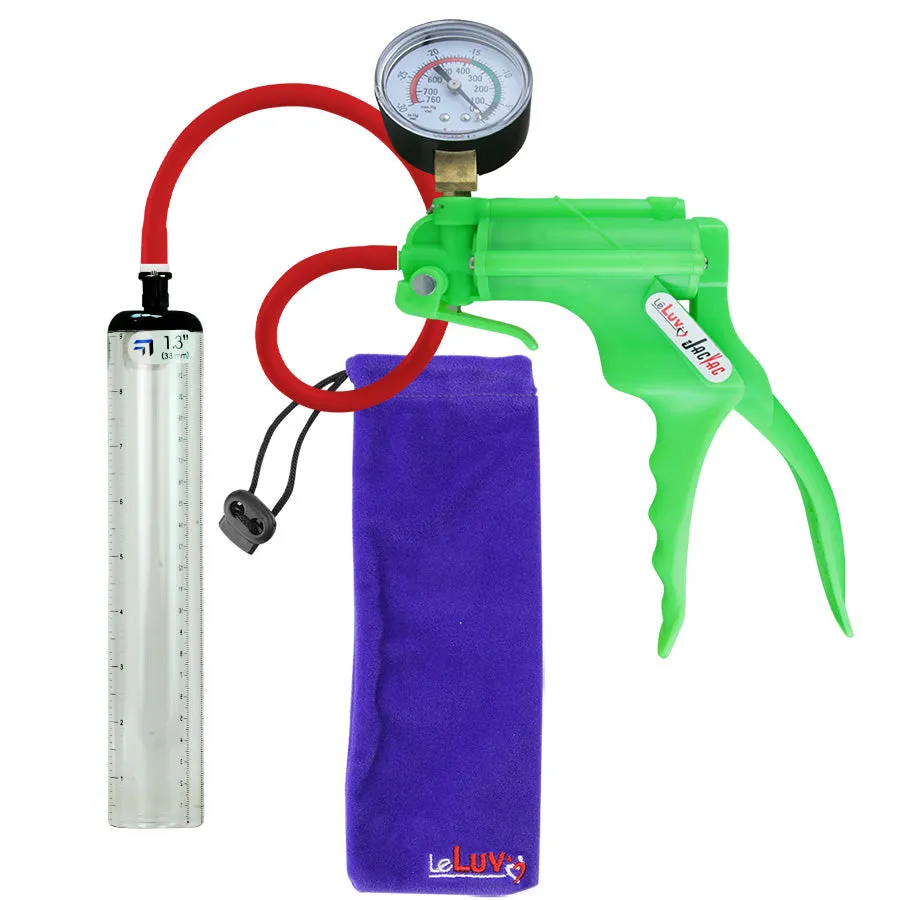 LeLuv JacVac Penis Pump - Swivel Gauge Options - Thick Wall, No Flange Cylinders