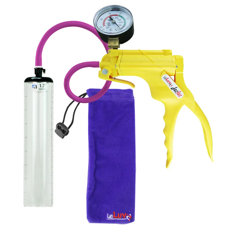 LeLuv JacVac Penis Pump - Swivel Gauge Options - Thick Wall, No Flange Cylinders