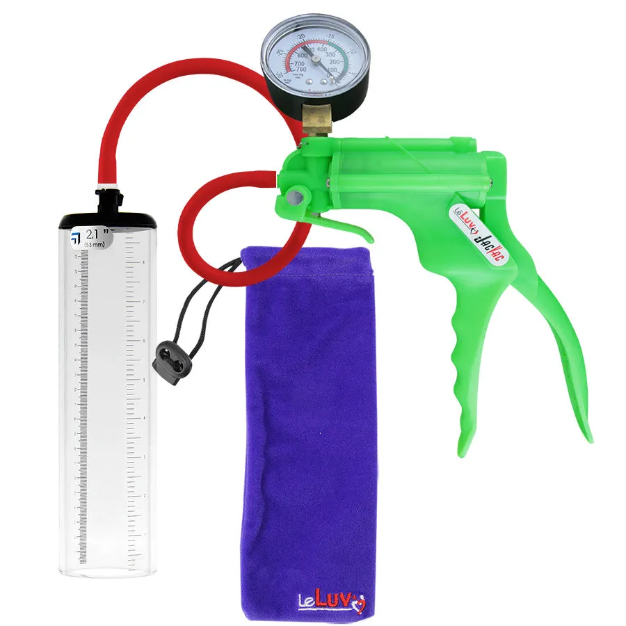 LeLuv JacVac Penis Pump - Swivel Gauge Options - Thick Wall, No Flange Cylinders