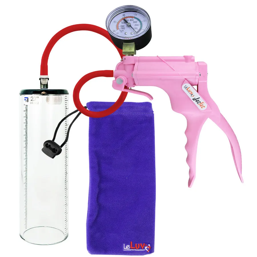 LeLuv JacVac Penis Pump - Swivel Gauge Options - Thick Wall, No Flange Cylinders