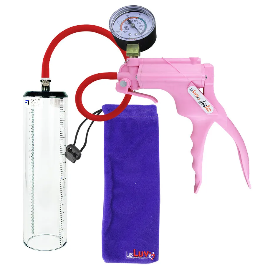 LeLuv JacVac Penis Pump - Swivel Gauge Options - Thick Wall, No Flange Cylinders