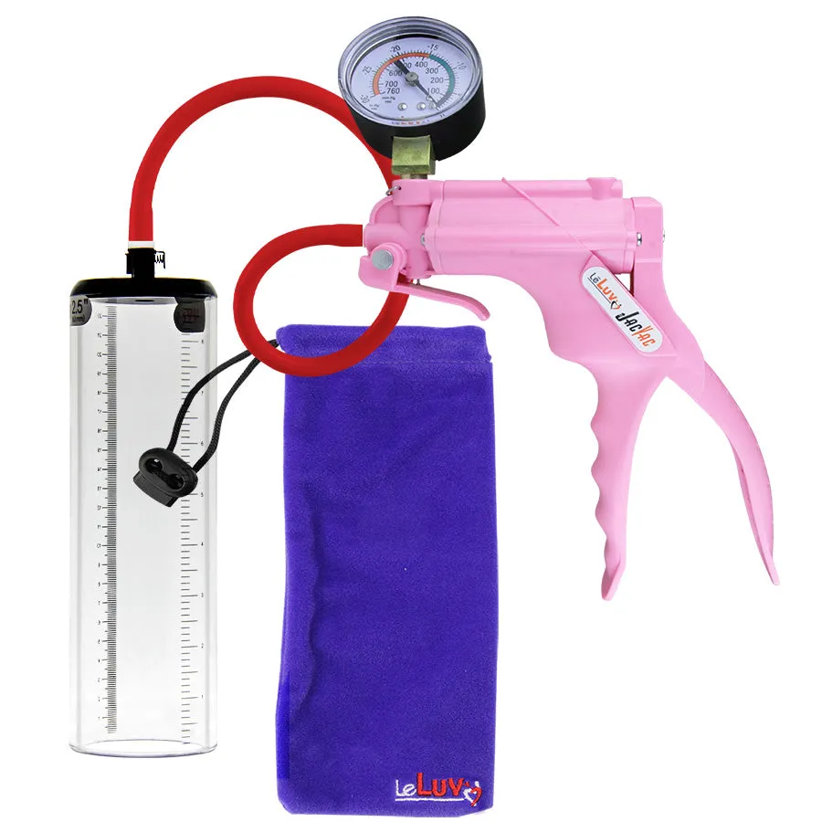 LeLuv JacVac Penis Pump - Swivel Gauge Options - Thick Wall, No Flange Cylinders