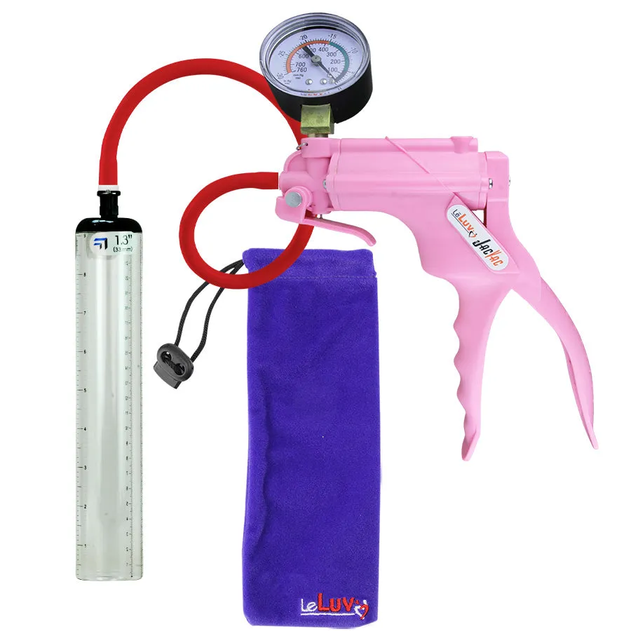 LeLuv JacVac Penis Pump - Swivel Gauge Options - Thick Wall, No Flange Cylinders