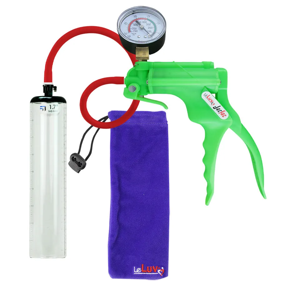 LeLuv JacVac Penis Pump - Swivel Gauge Options - Thick Wall, No Flange Cylinders