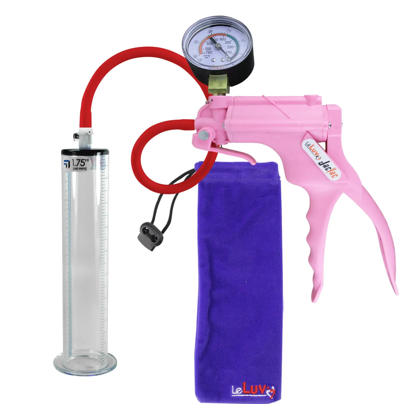 LeLuv JacVac Penis Pump - Swivel Gauge Options - Wide Flange Cylinders