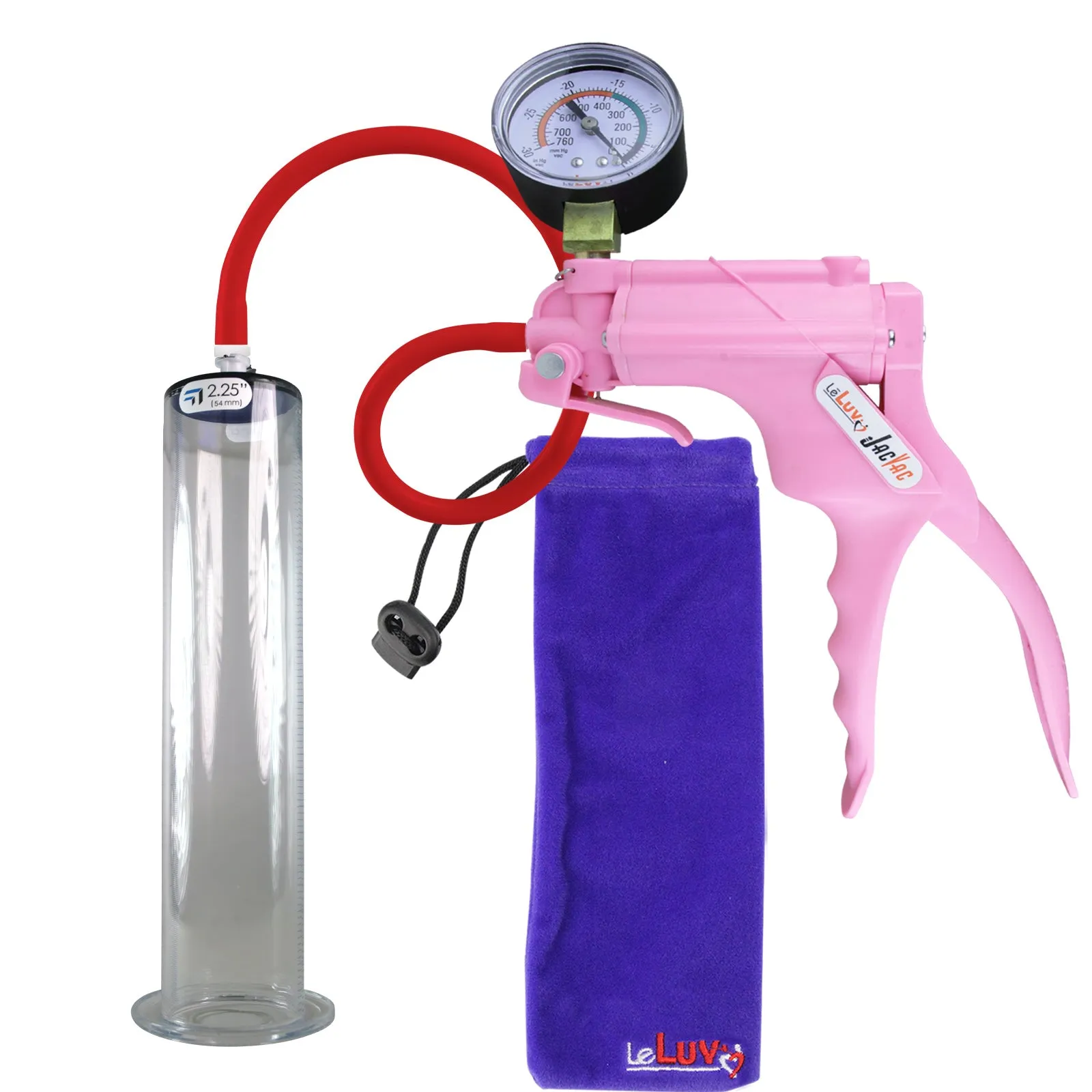 LeLuv JacVac Penis Pump - Swivel Gauge Options - Wide Flange Cylinders