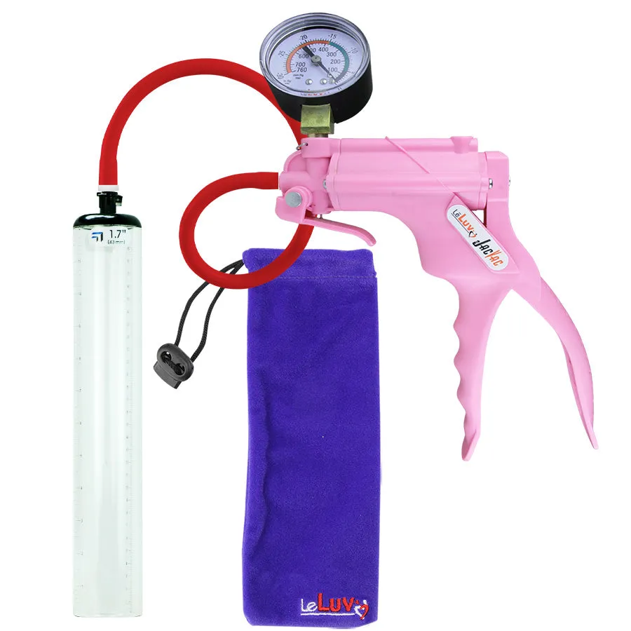 LeLuv JacVac Penis Pump - Swivel Handle   Gauge - 12" Thick Wall, No Flange Cylinder