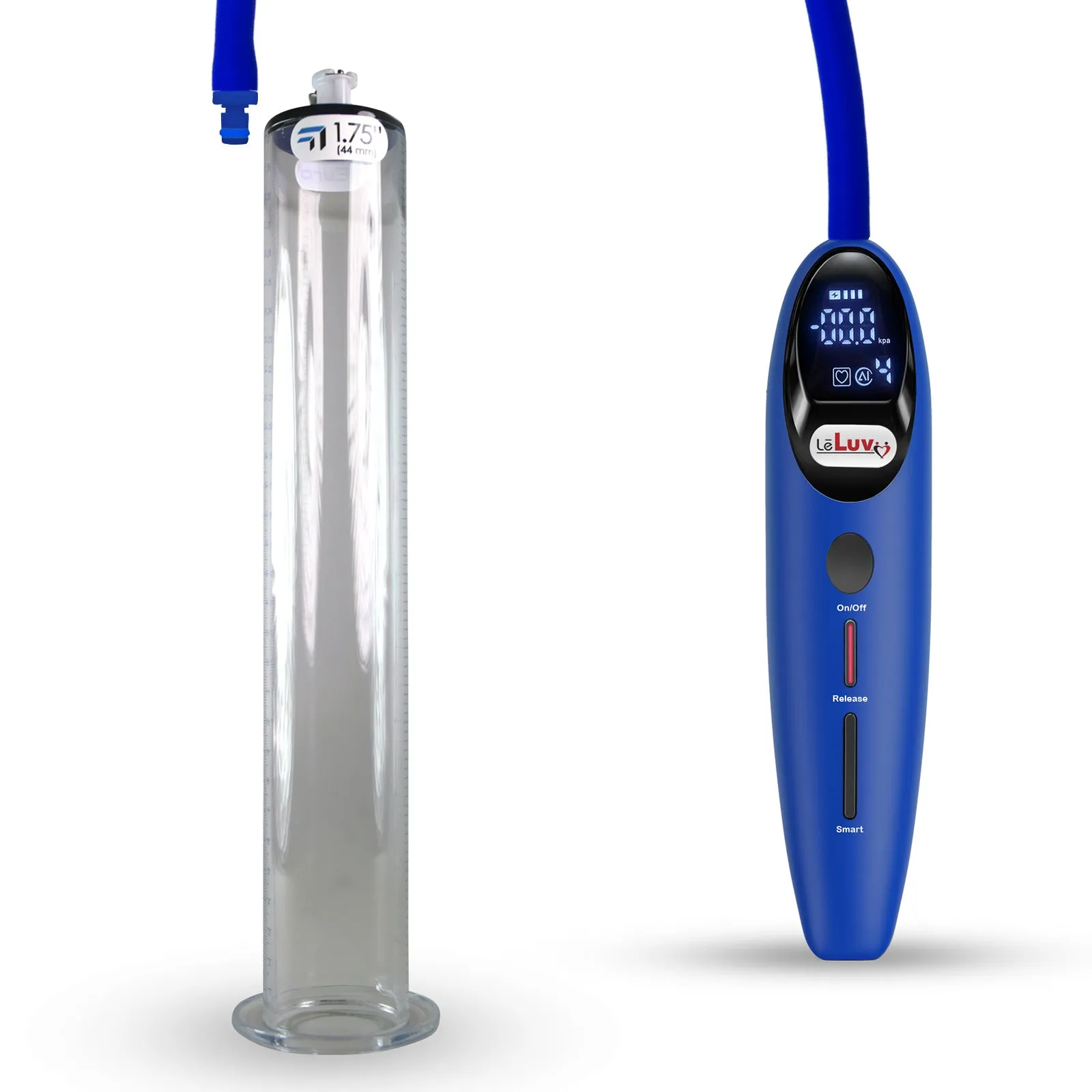 LeLuv Magna Smart LCD Penis Pump | 9 or 12 Inch Length Cylinder | Wide Flange