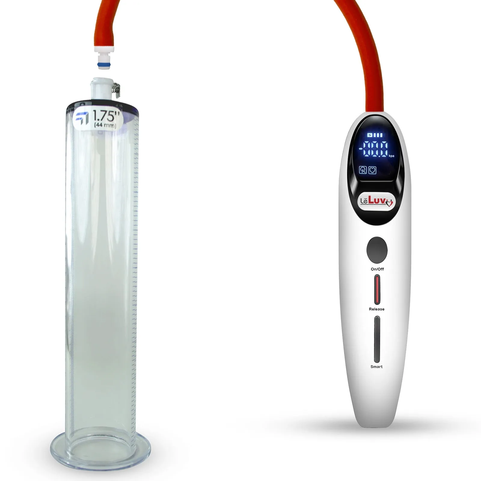 LeLuv Magna Smart LCD Penis Pump | 9 or 12 Inch Length Cylinder | Wide Flange