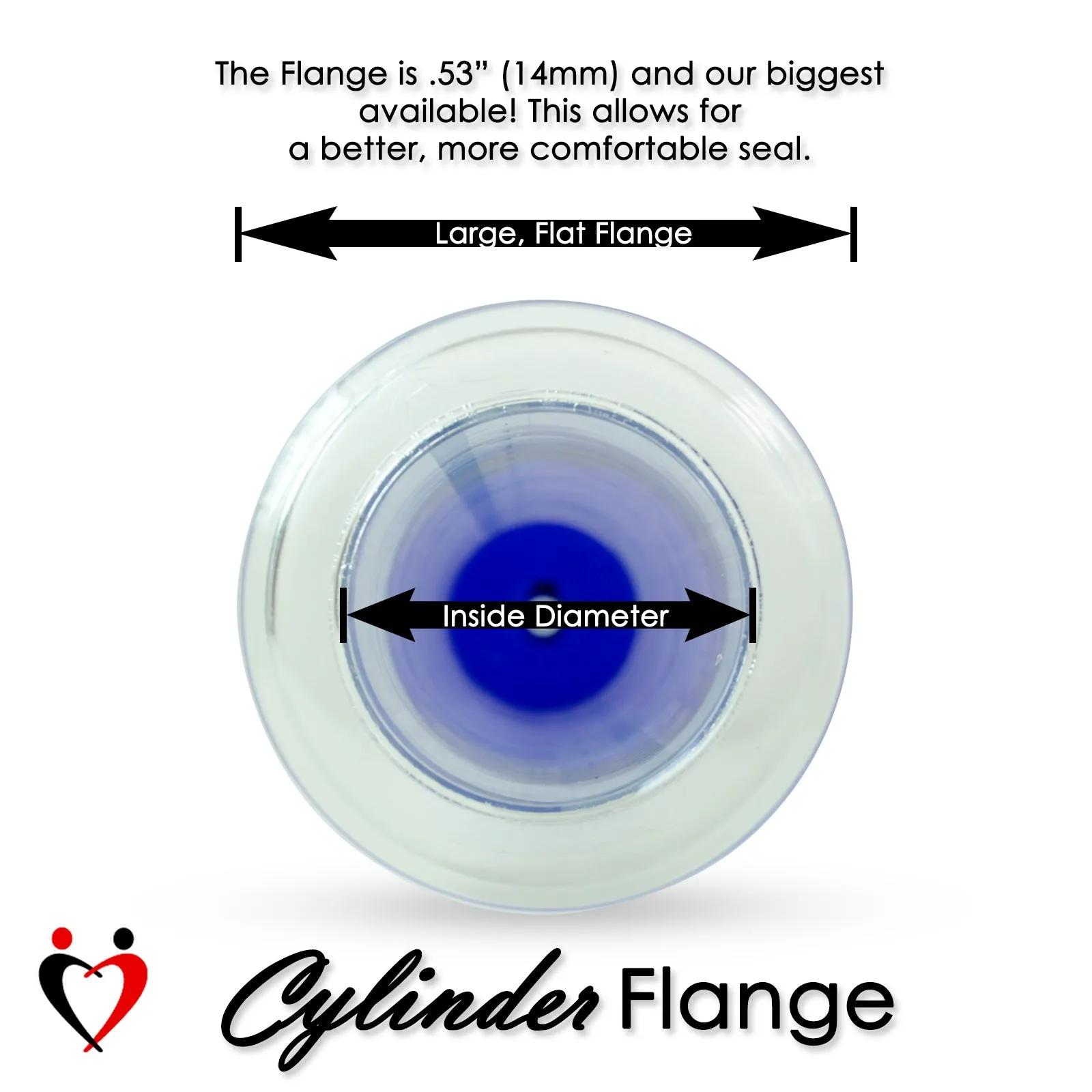 LeLuv Penis Pump with Primo Lite Handle | Wide Flange Cylinder | Color and Gauge Options