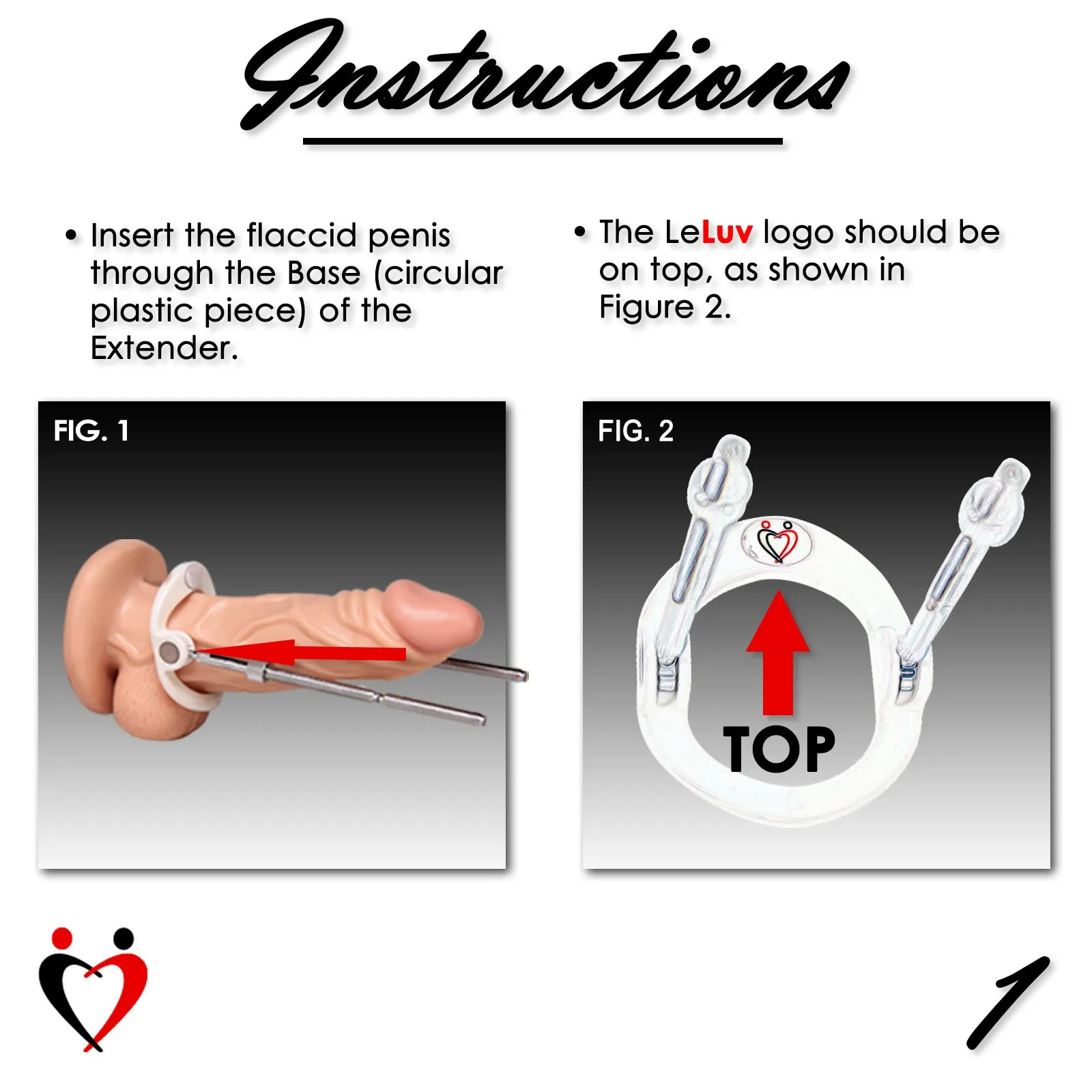 LeLuv Silicone Restraint Rod with Foam Cushion SETS for SLIDER Penis Extenders