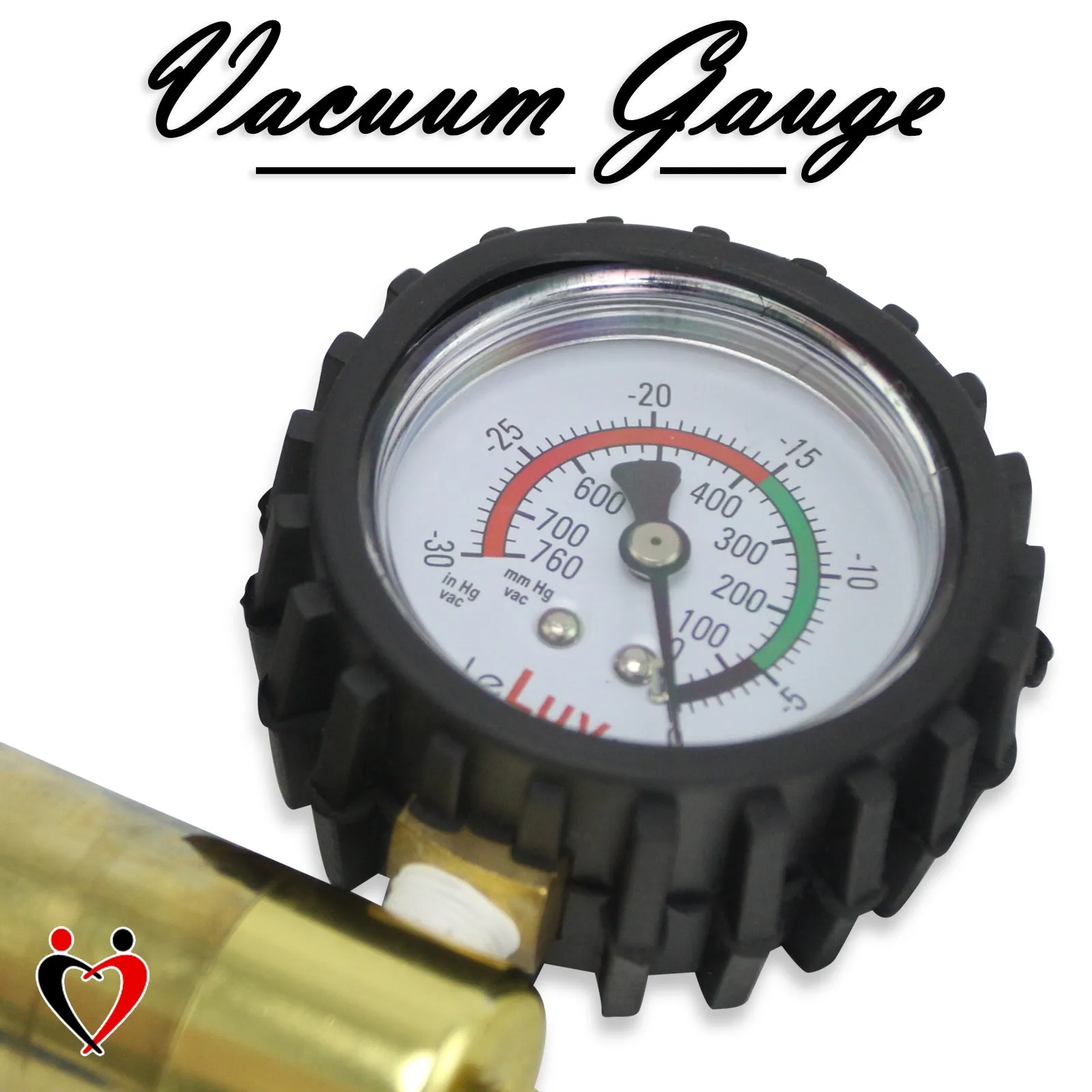 LeLuv ULTIMA Premium Vacuum Pump Handles with Gauge Options | Padded or Ergonomic Grips