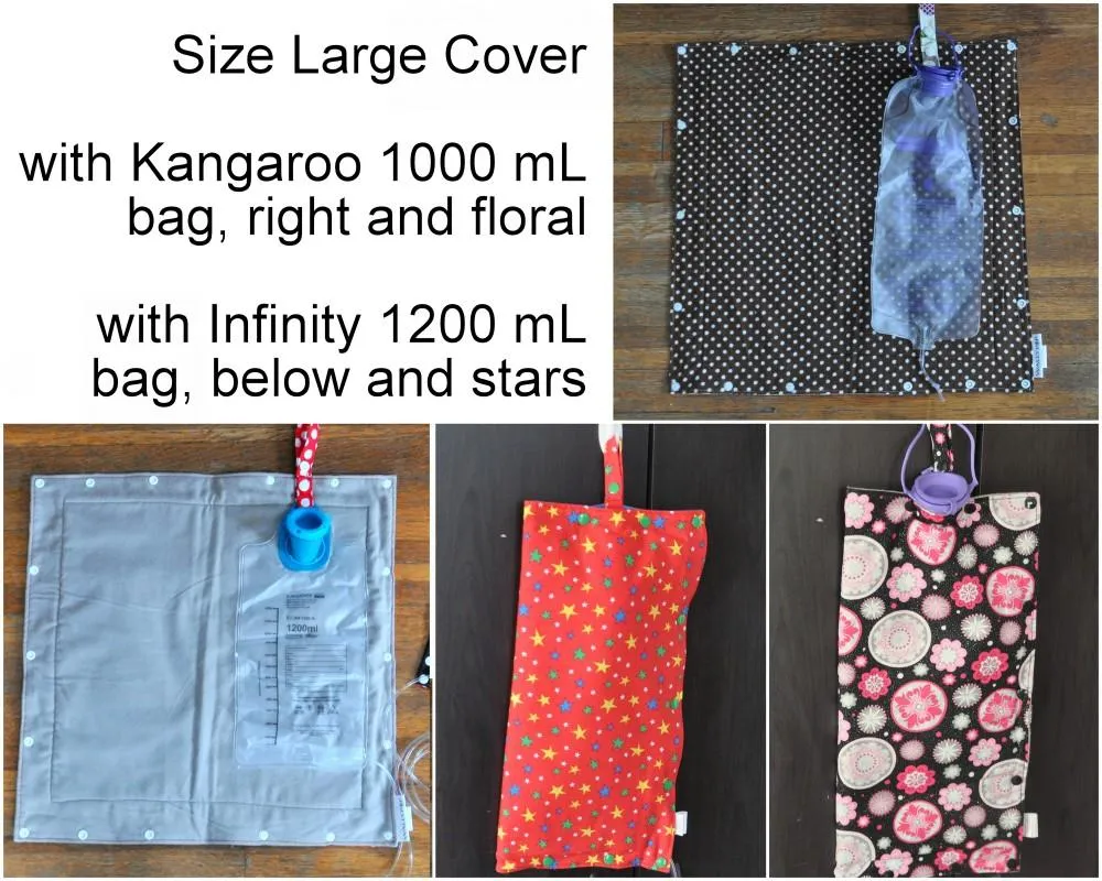 Light Fade size Large Insulated Feeding Pump Bag Cover / IV bag cover. Ready to ship.