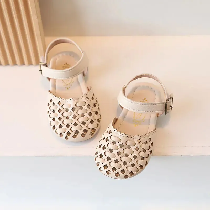 Little Girlt Soft Pu Leather Sliders